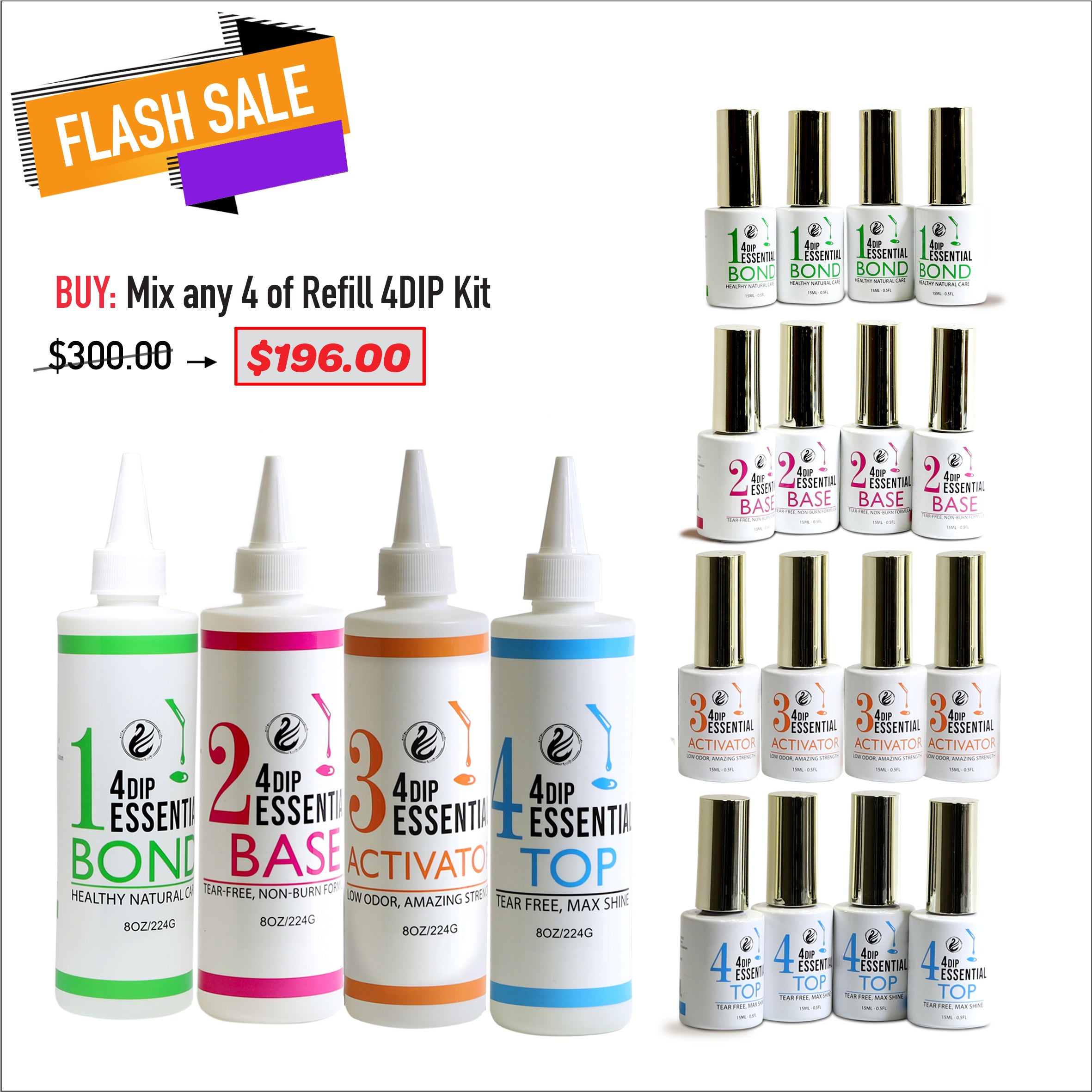FLASH SALE - 4DIP - Refill Kit Bundle