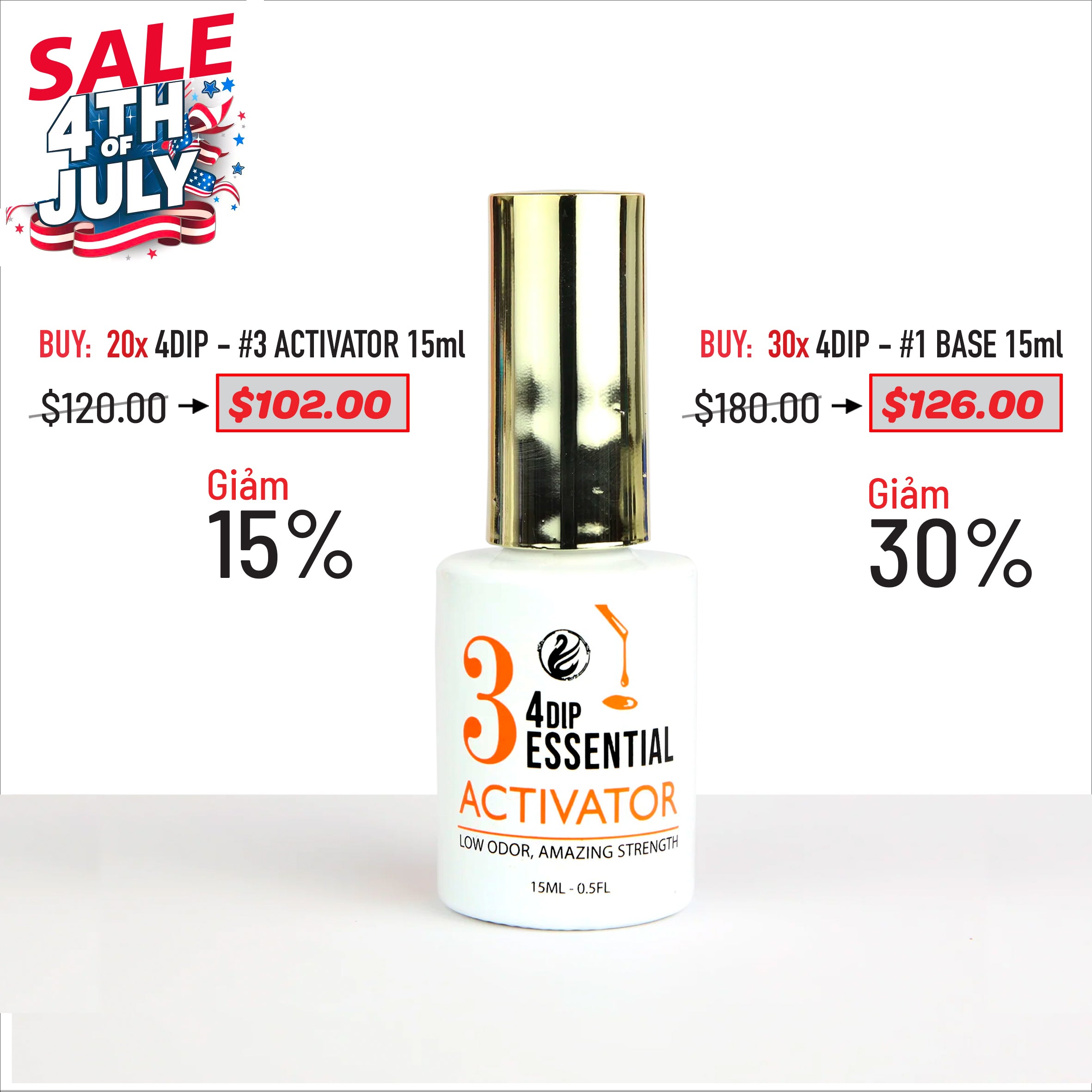 4TH JULY SALE - 4DIP Individual 15ml Bundle