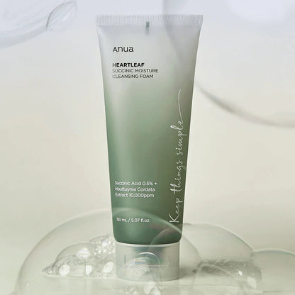 Anua - Heartleaf Succinic Moisture Cleansing Foam
