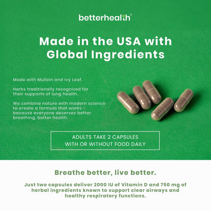 Made in USA Lung Health Daily Respiratory Health Supplement