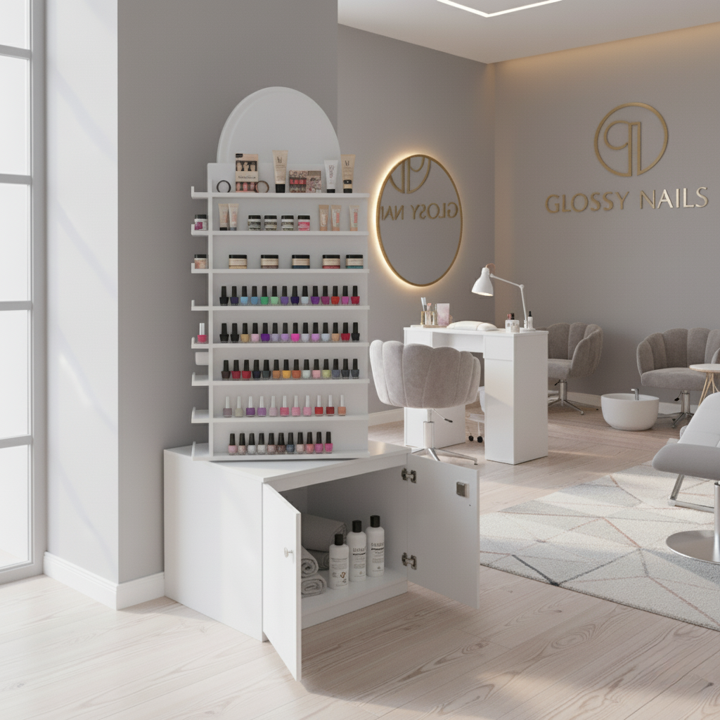 Nail Polish Storage &amp; Display Cabinet - PICK UP ONLY