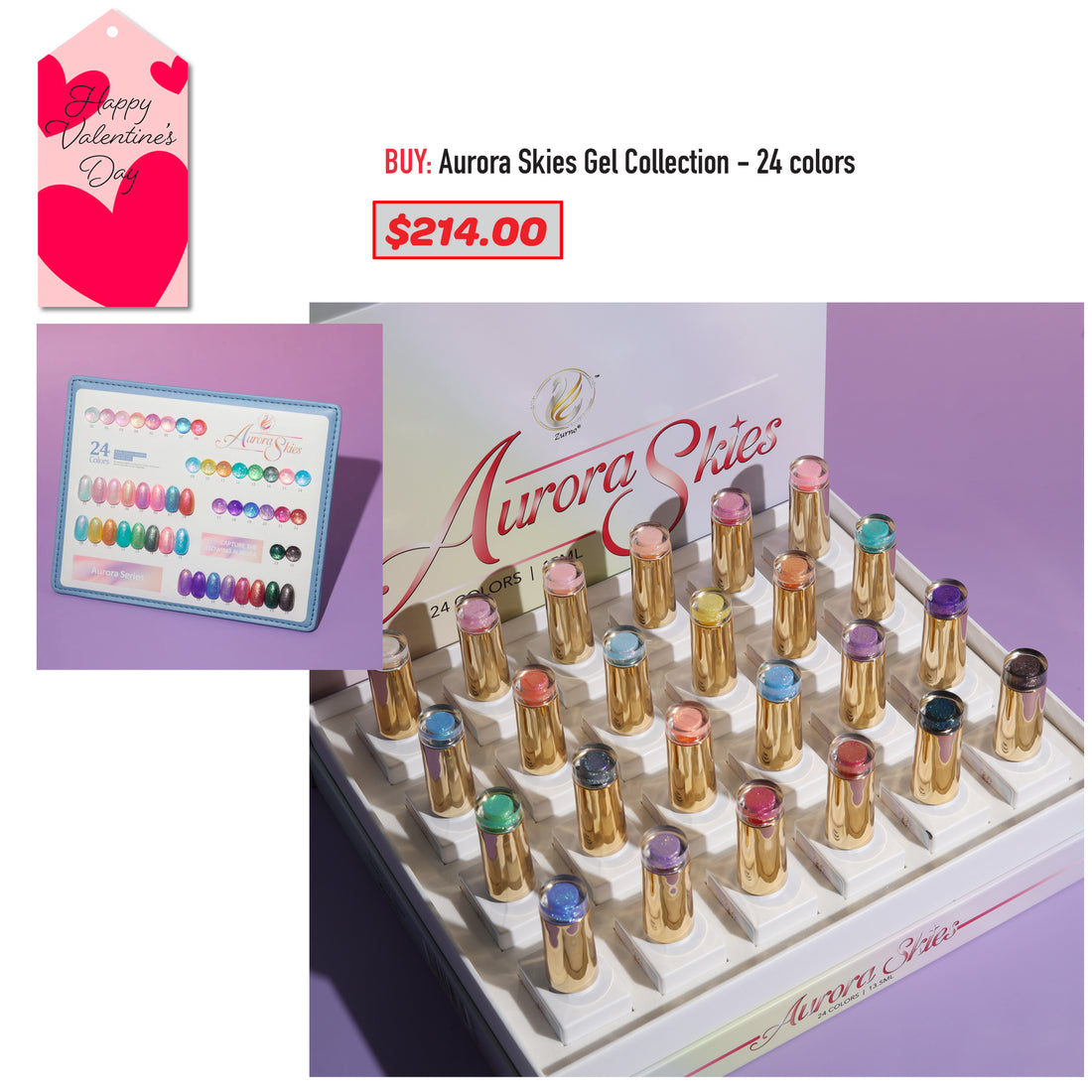 VALENTINE DEAL - Aurora Skies Gel Collection - 24 colors