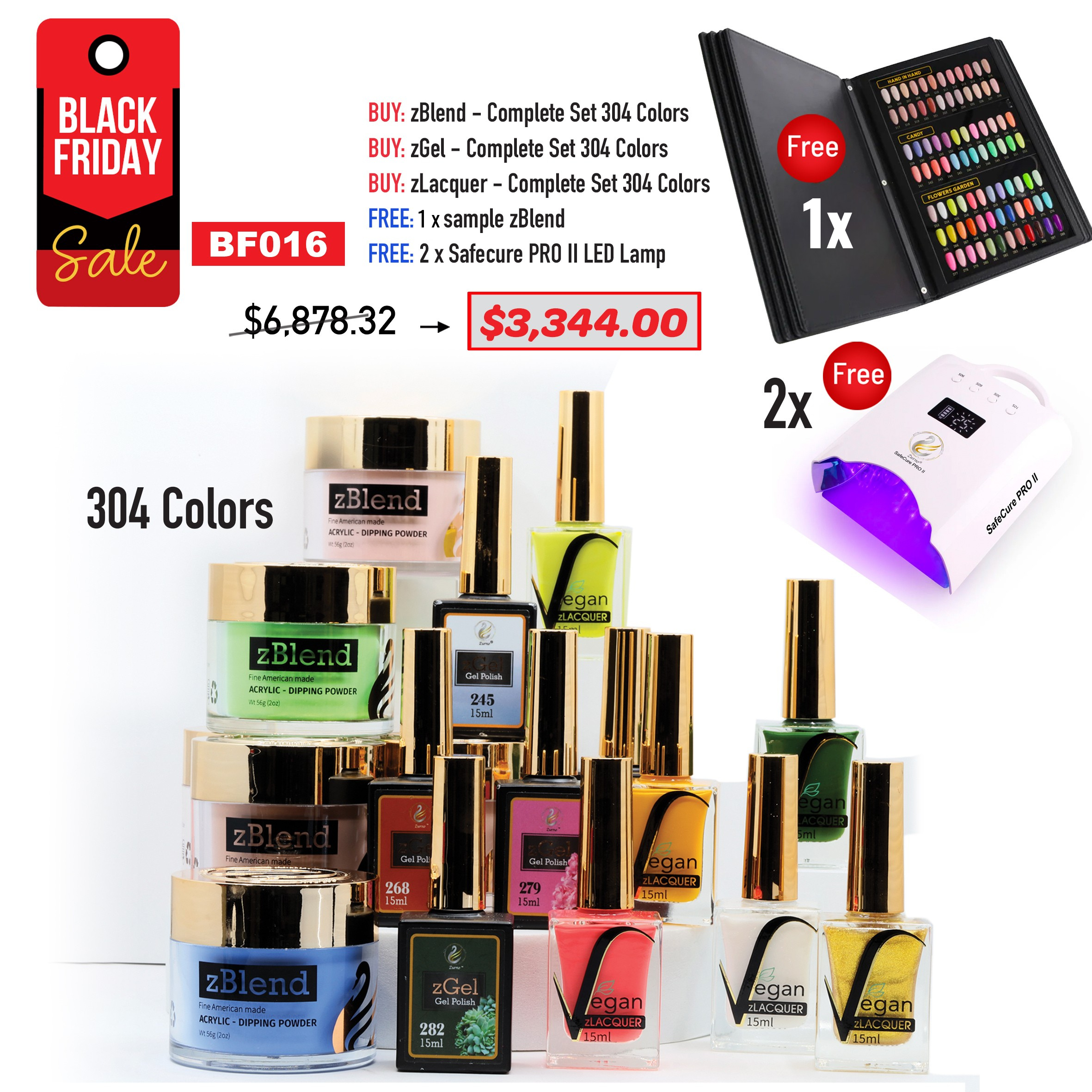 BLACK FRIDAY - zBlend zGel zLacquer - Complete Set 304 Colors