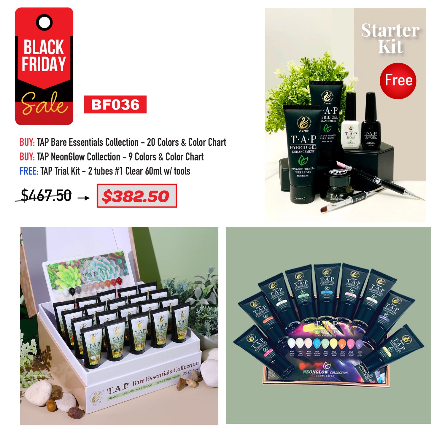 BLACK FRIDAY - T.A.P Gel NeonGlow &amp; Bare Essentials Bundle