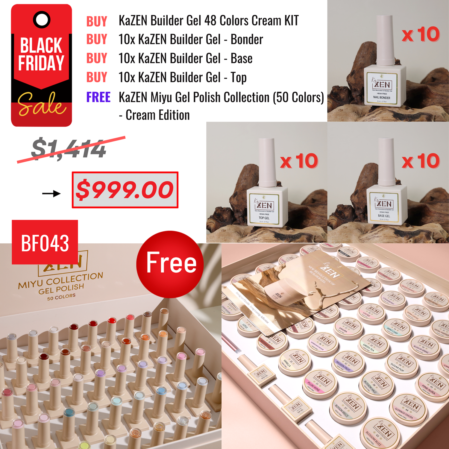 BLACK FRIDAY - KaZEN Cream 48 Colors &amp; MIYU Bundle