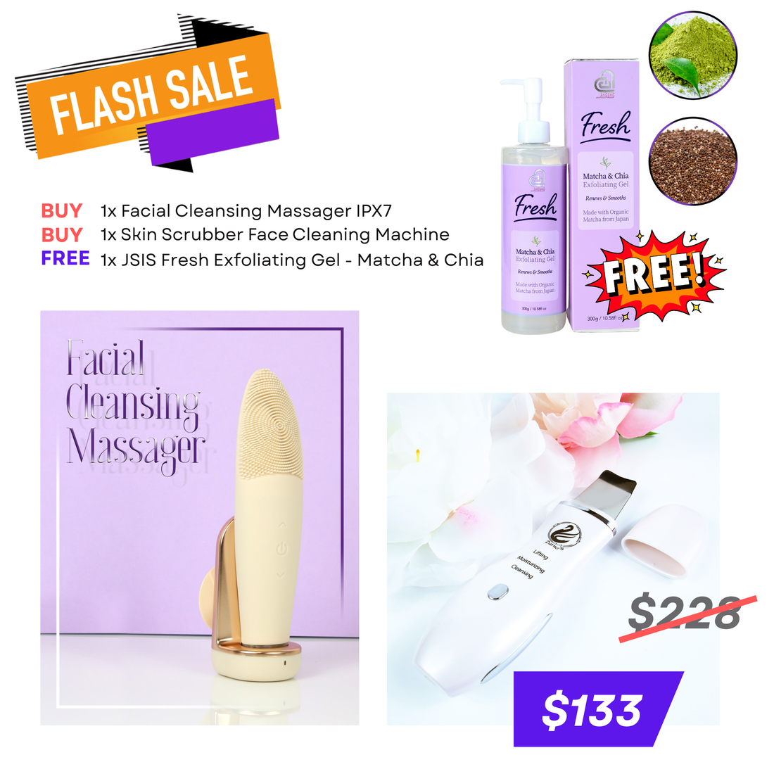 FLASH SALE - Facial Cleansing &amp; Exfoliate Bundle
