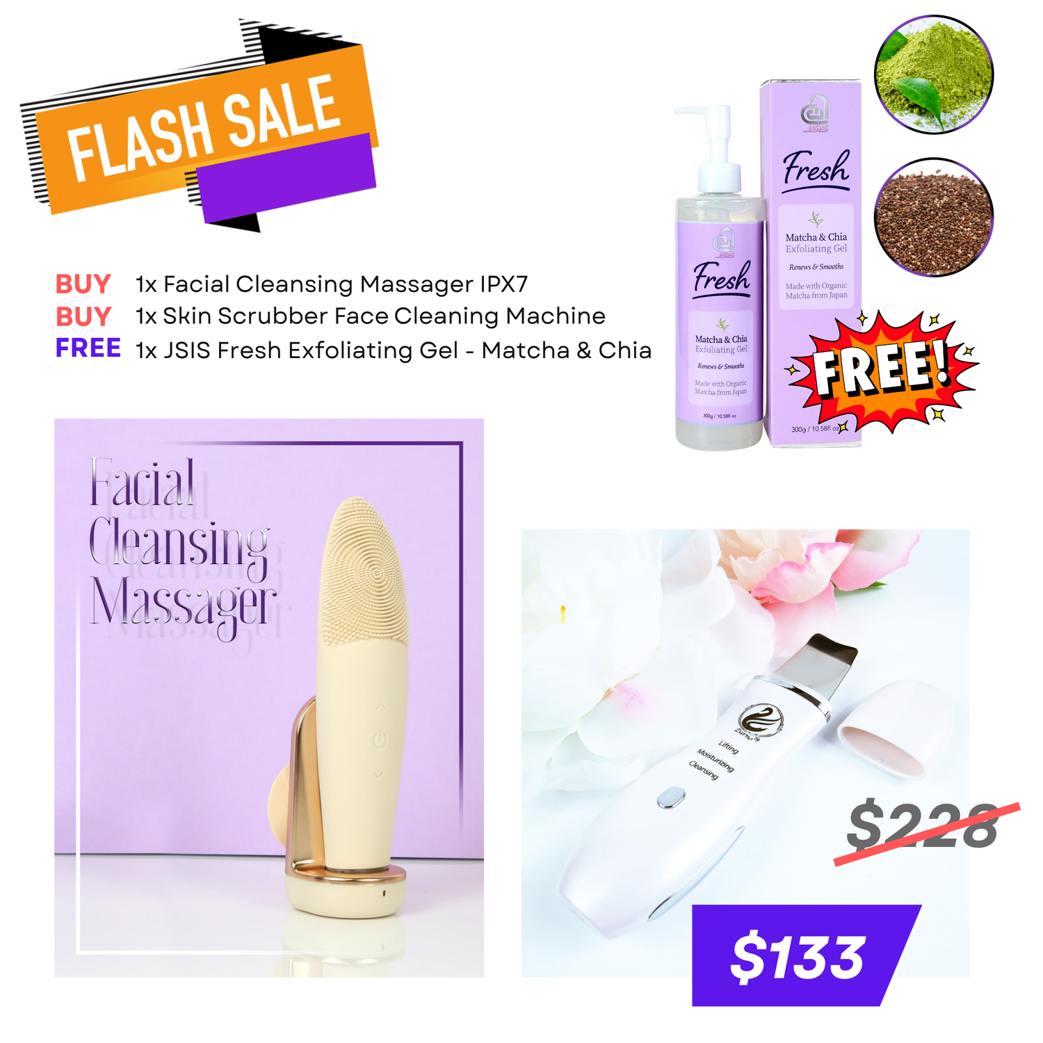 FLASH SALE - Facial Cleansing &amp; Exfoliate Bundle