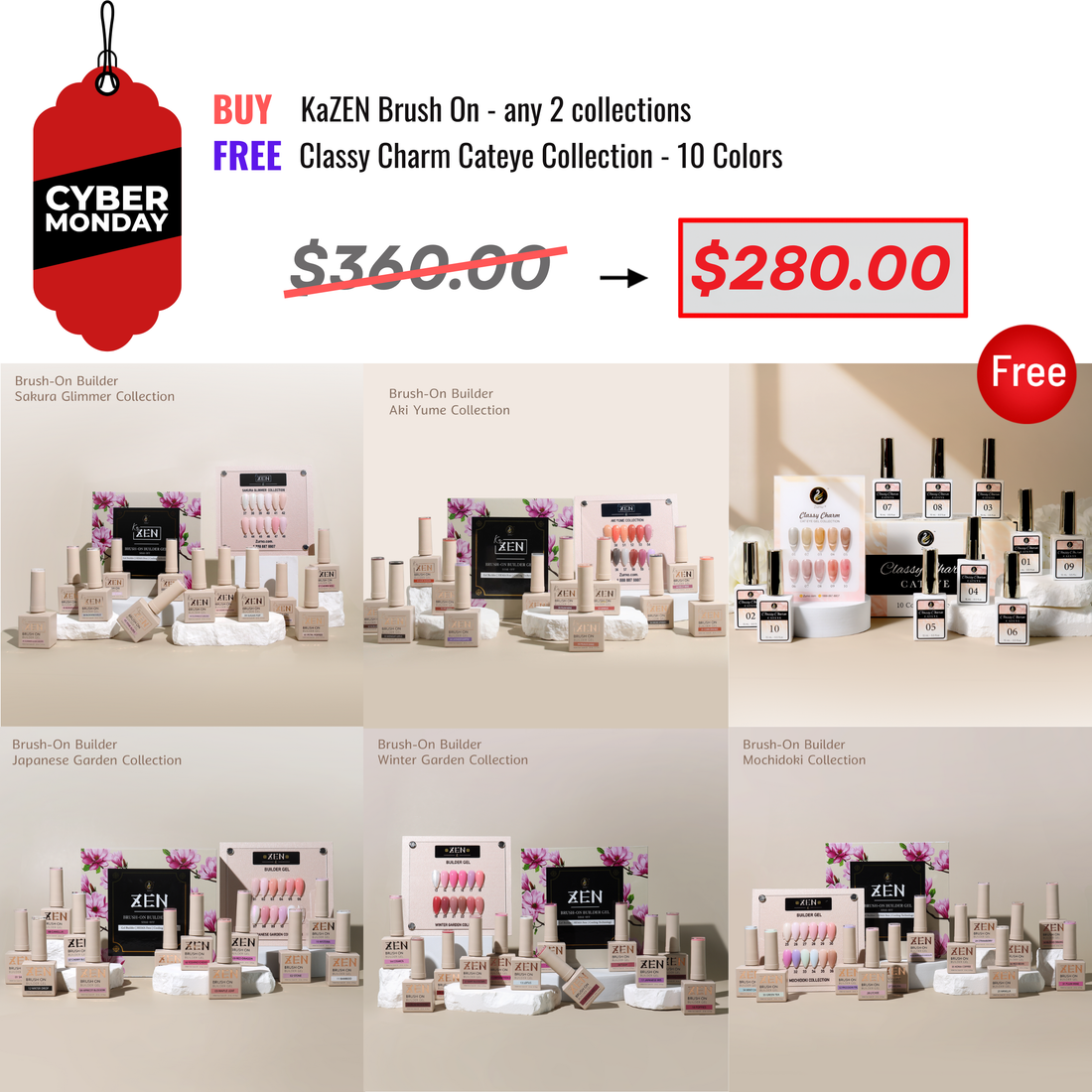 CYBER MONDAY SALE - KaZEN Brush-On Any Collection Bundle