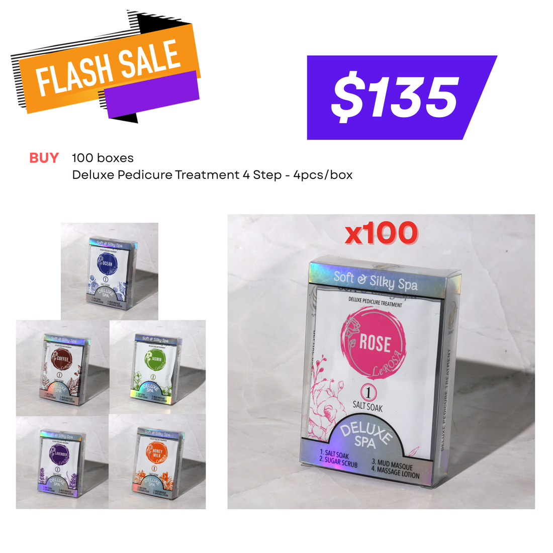 FLASH SALE - Lerosa - 4 Steps Spa Pedicure
