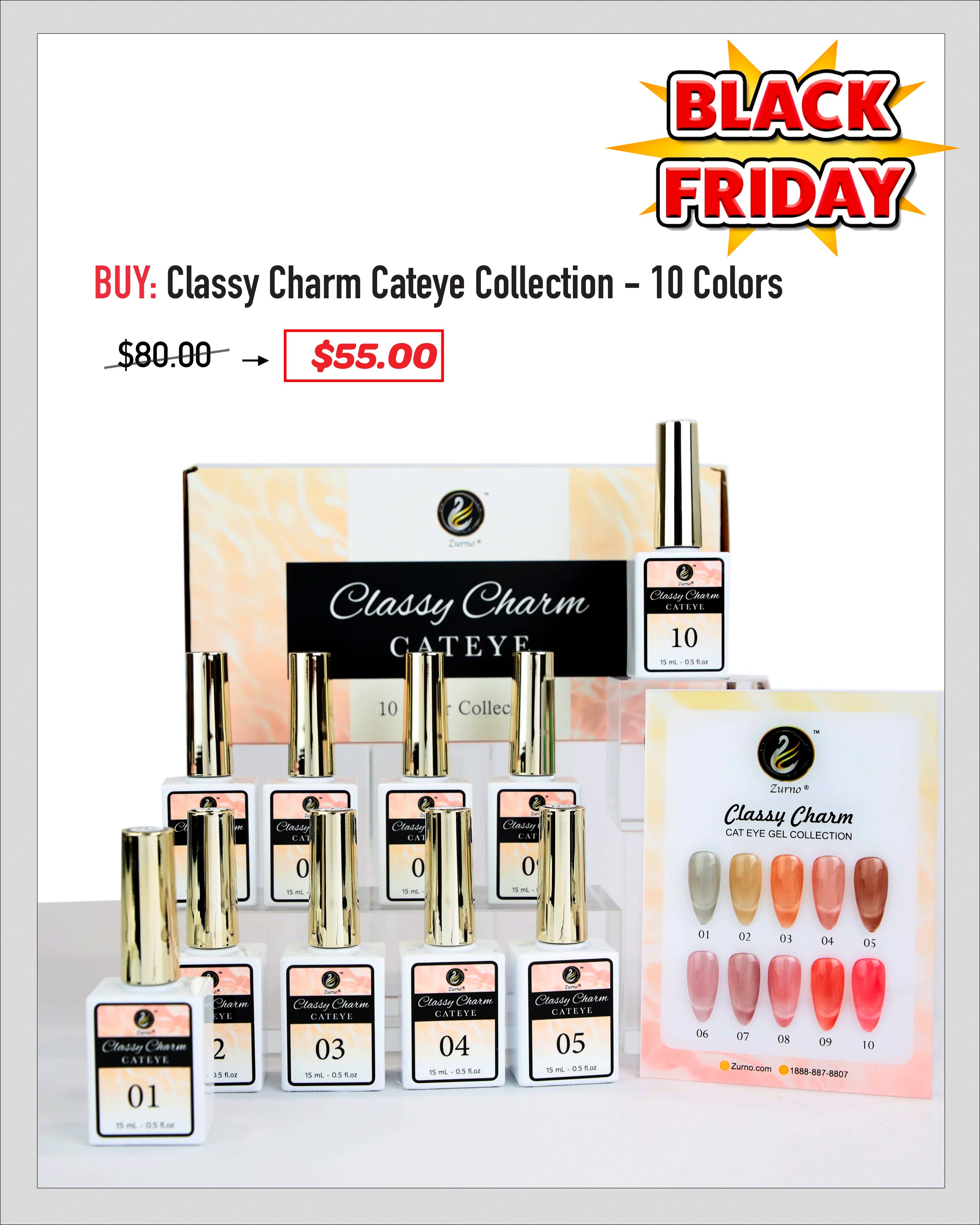 Classy Charm Cateye Collection - 10 Colors