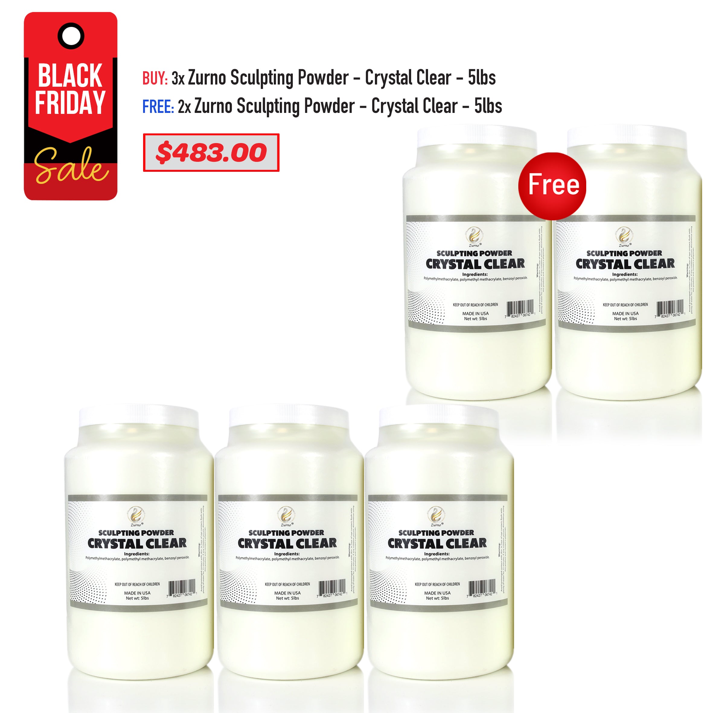 BLACK FRIDAY SALE -  Zurno Sculpting Powder Bundle - 5 lbs