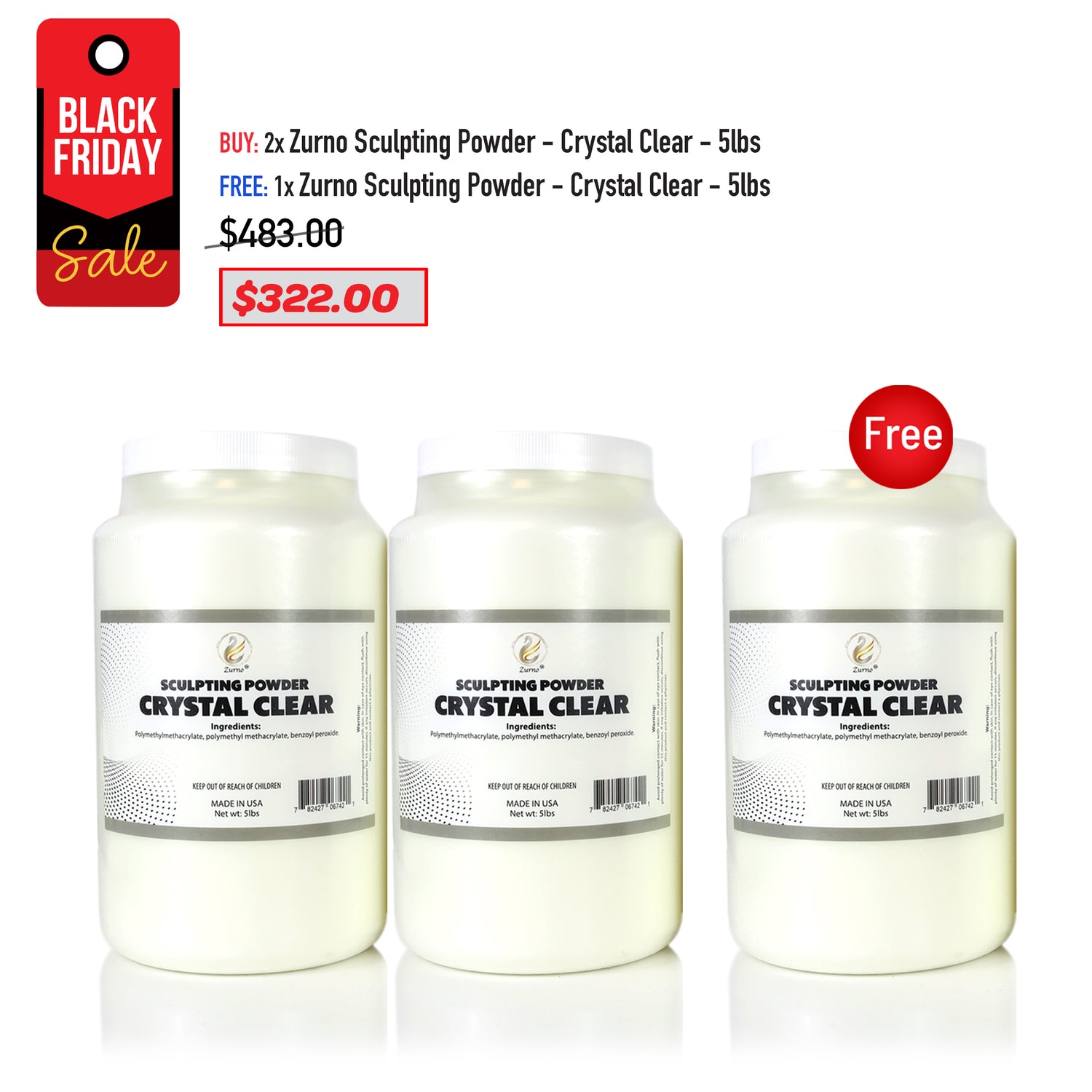 BLACK FRIDAY SALE -  Zurno Sculpting Powder Bundle - 5 lbs