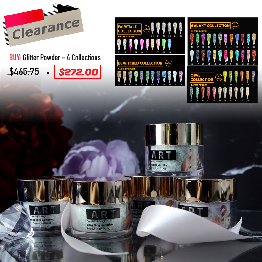 BLACK FRIDAY - Glitter Powder - 4 Collections