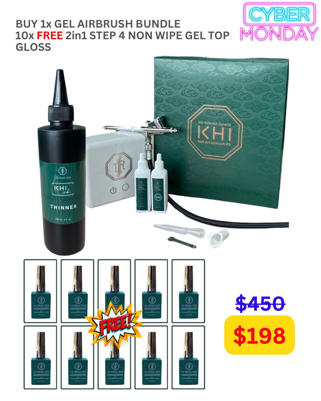 BLACK FRIDAY SALE - TIR - GIO KHI Airbrush Bundle