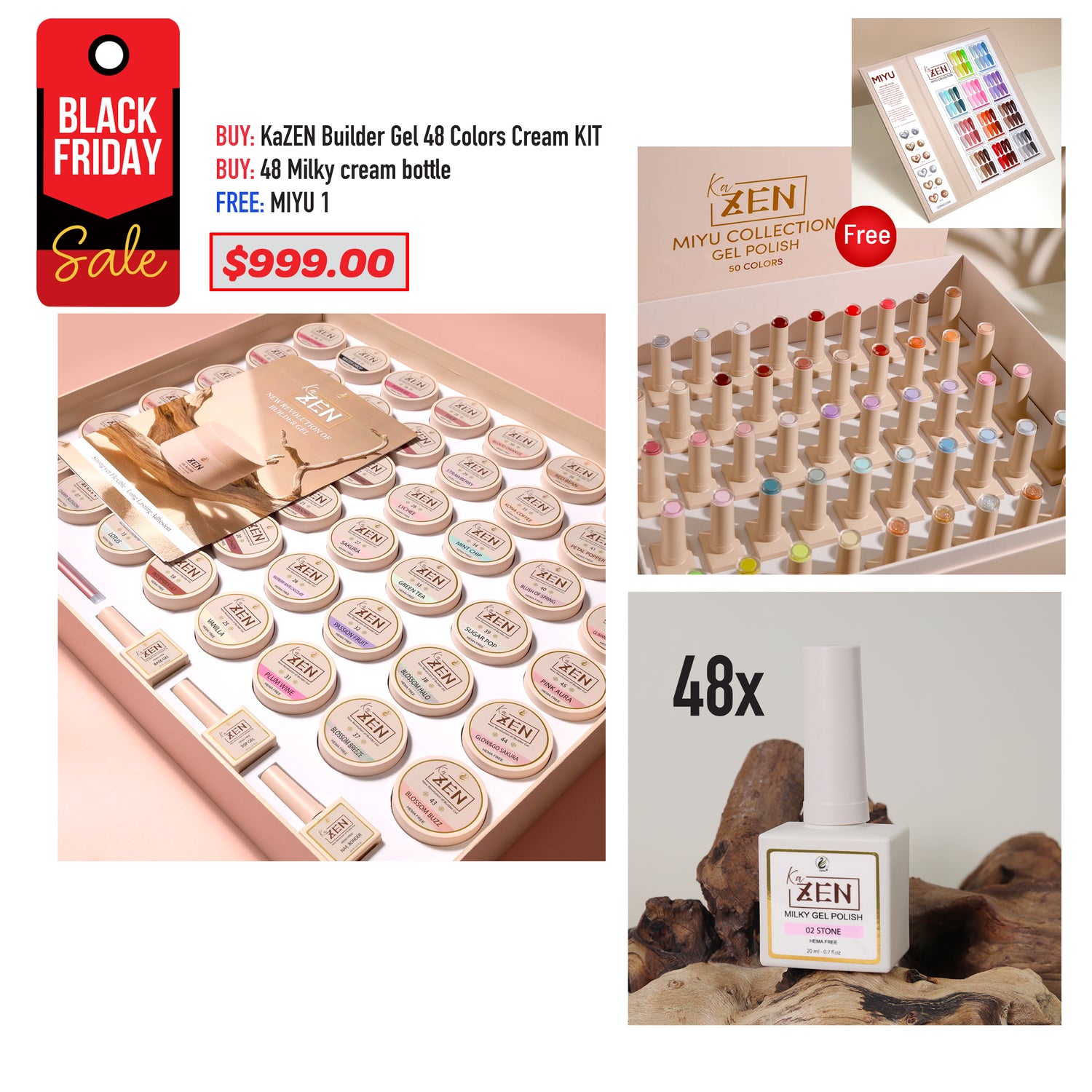 BLACK FRIDAY SALE - KAZEN - Builder &amp; Milky Cream Edition Bundle