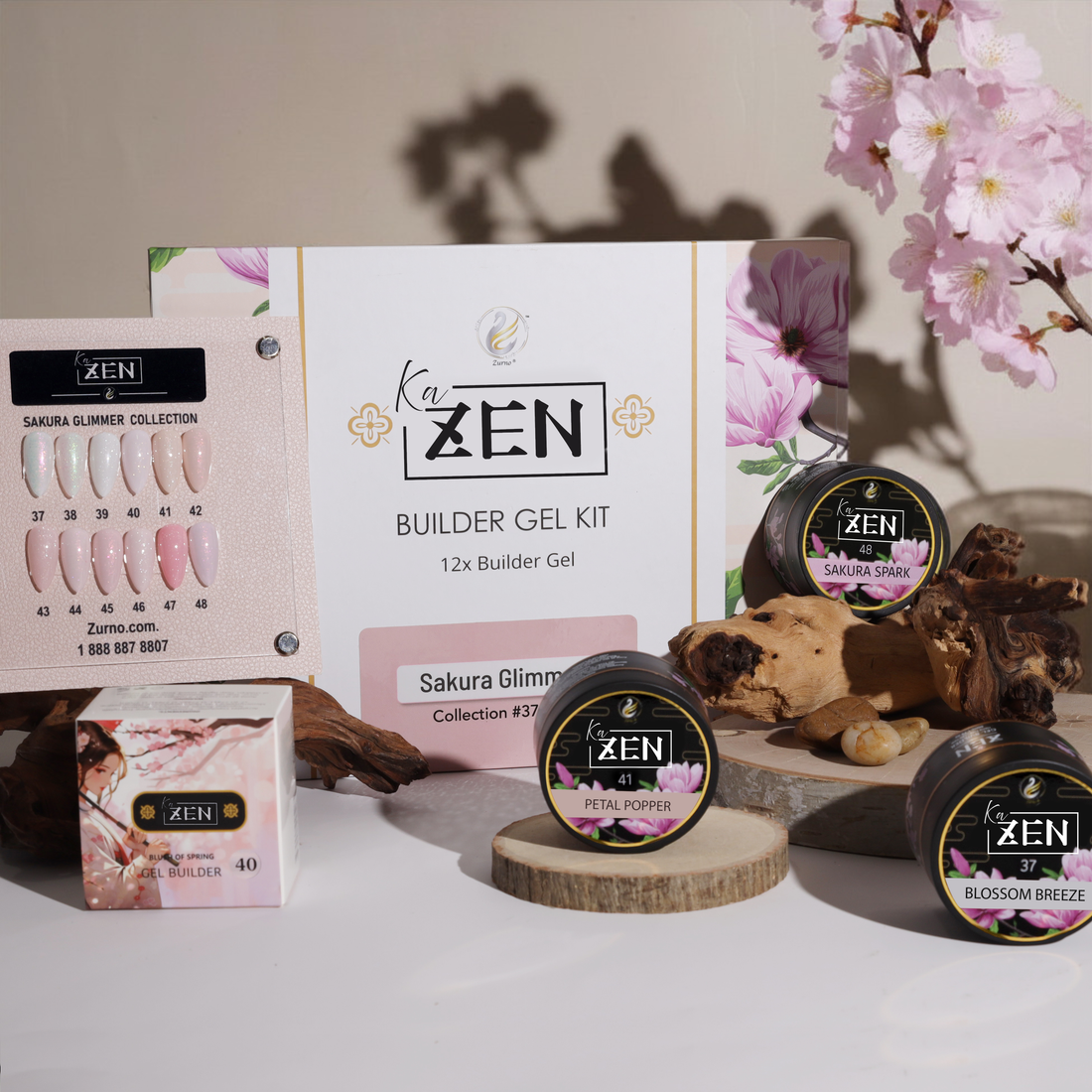 KaZEN | Builder Gel Sakura Glimmer Collection