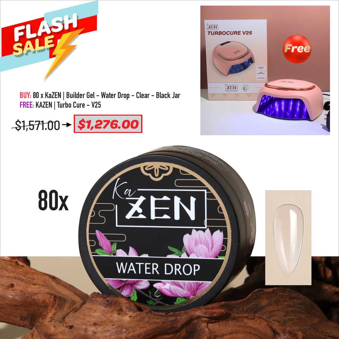 FLASH SALE - KAZEN - Builder Gel - Clear Bundle