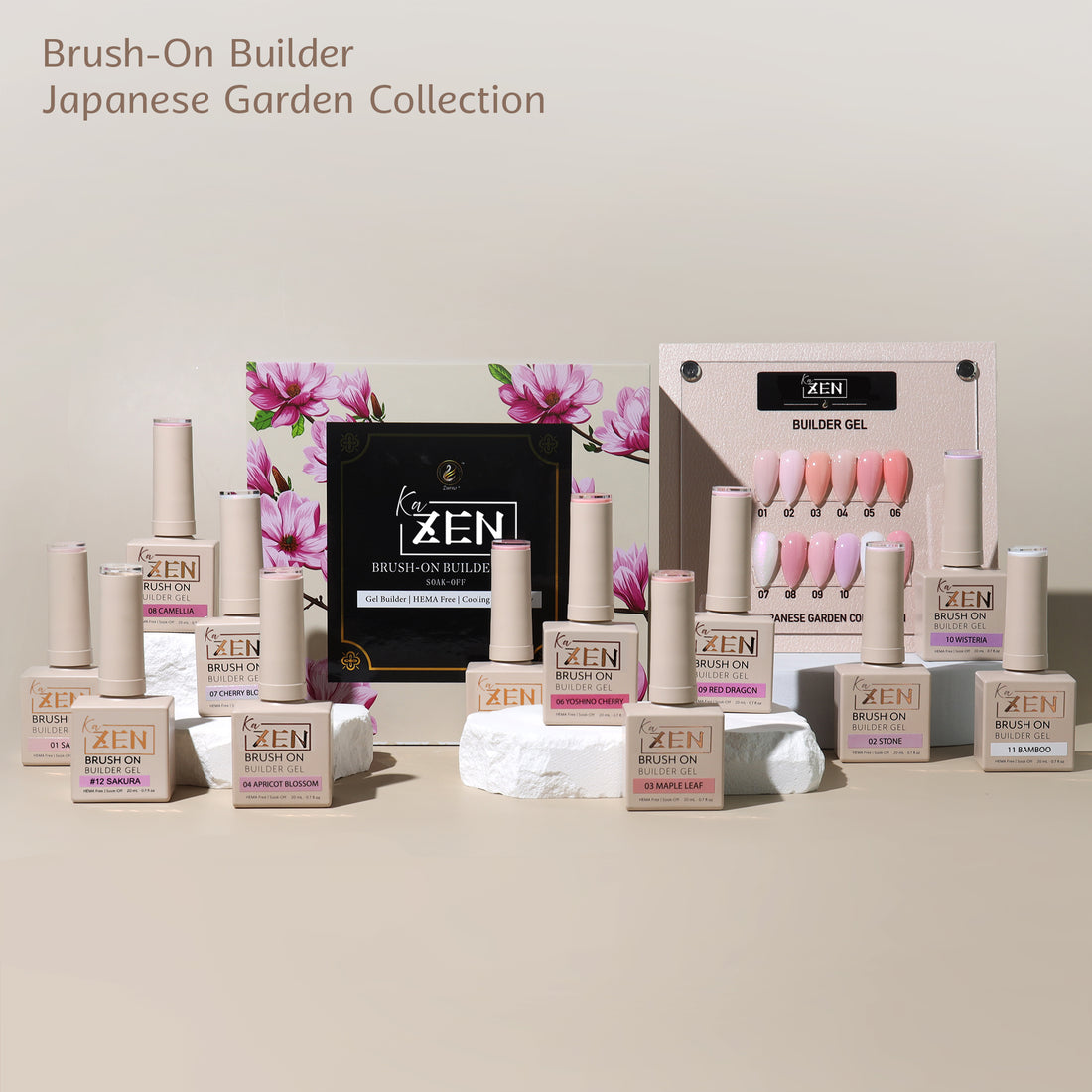 KaZEN | Brush-on Builder Gel - 12 Colors