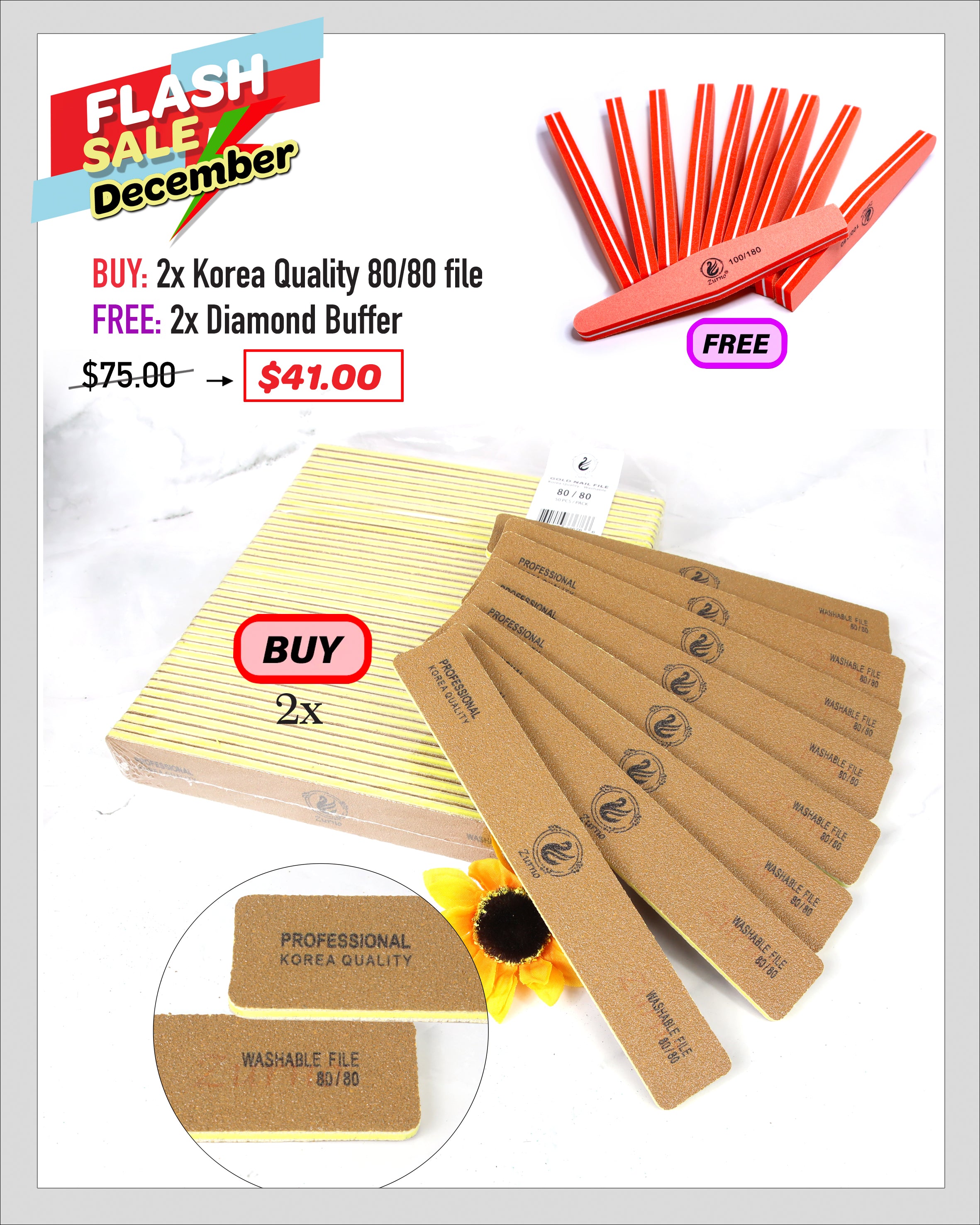 FLASH SALE - Korean Nail File Bundle