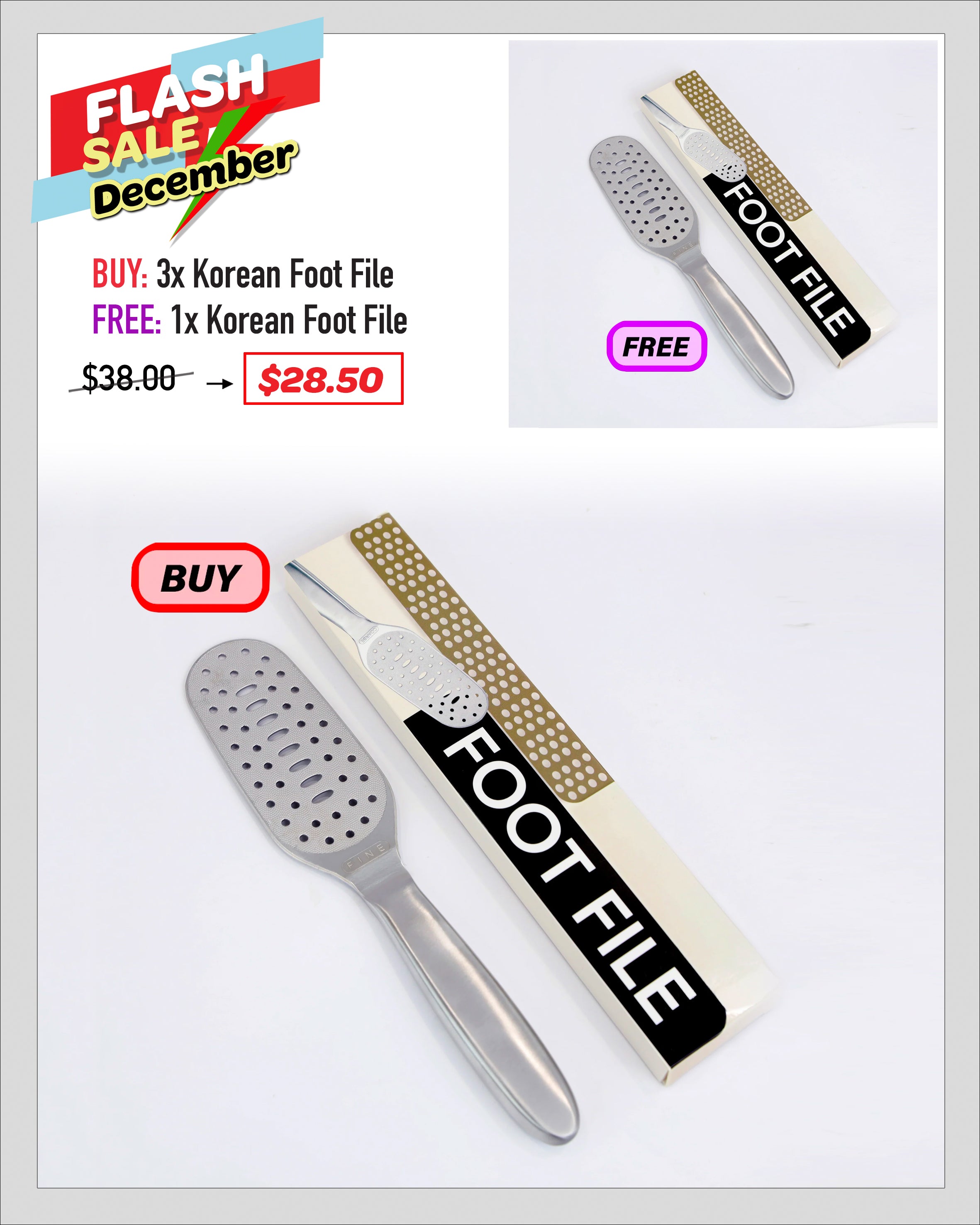 FLASH SALE - Korean Foot File Bundle