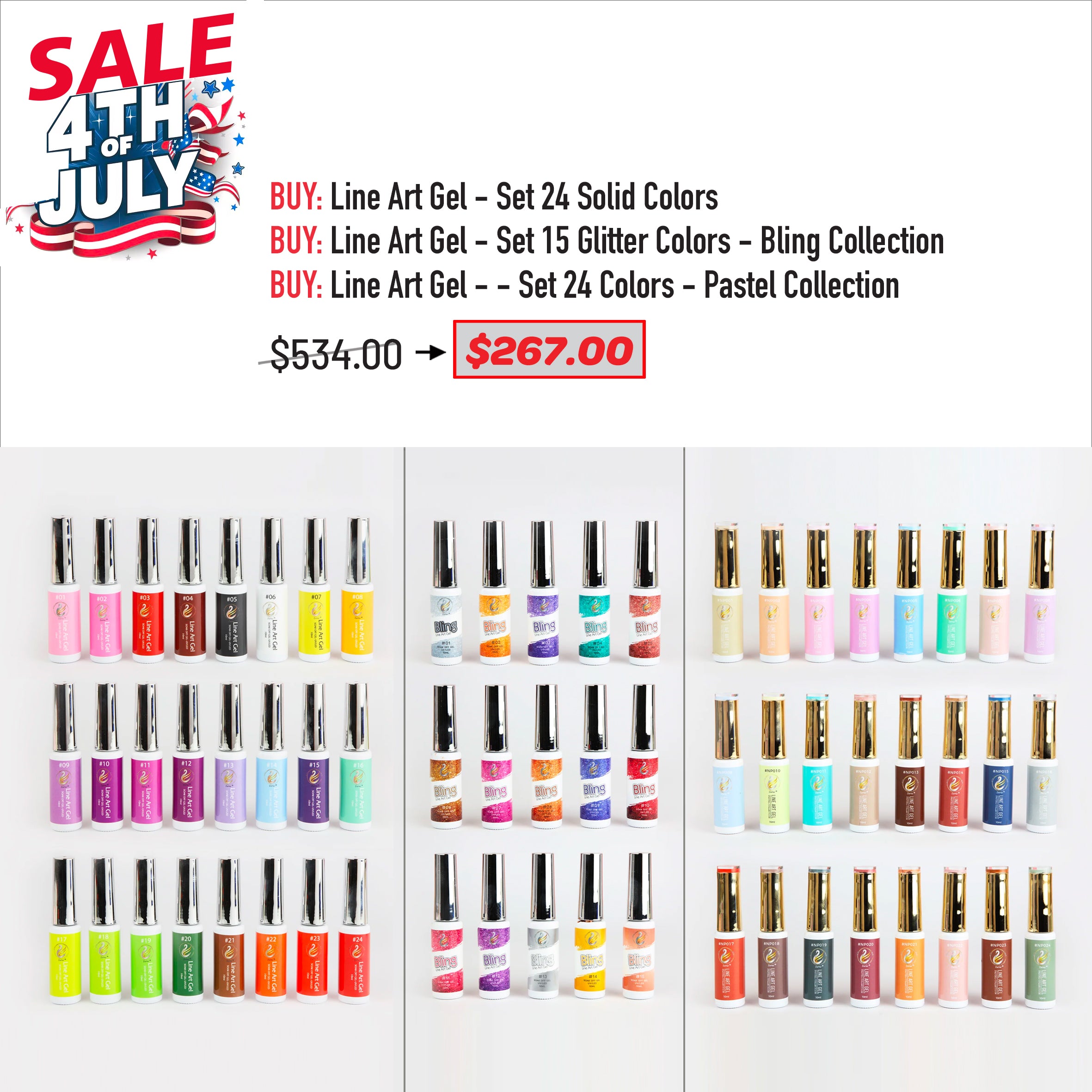 4TH JULY SALE - Line Art Gel Collections Deal
