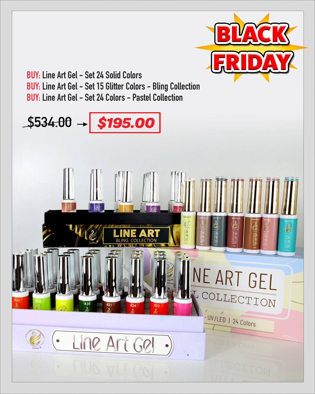 BLACK FRIDAY SALE - Line Art Gel Bundle