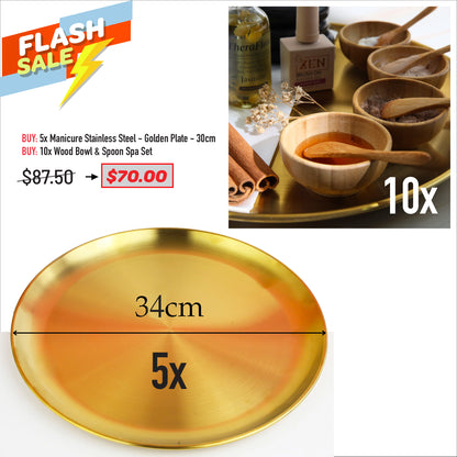 FLASH SALE - Manicure Stainless Steel &amp; Golden Plate Bundle