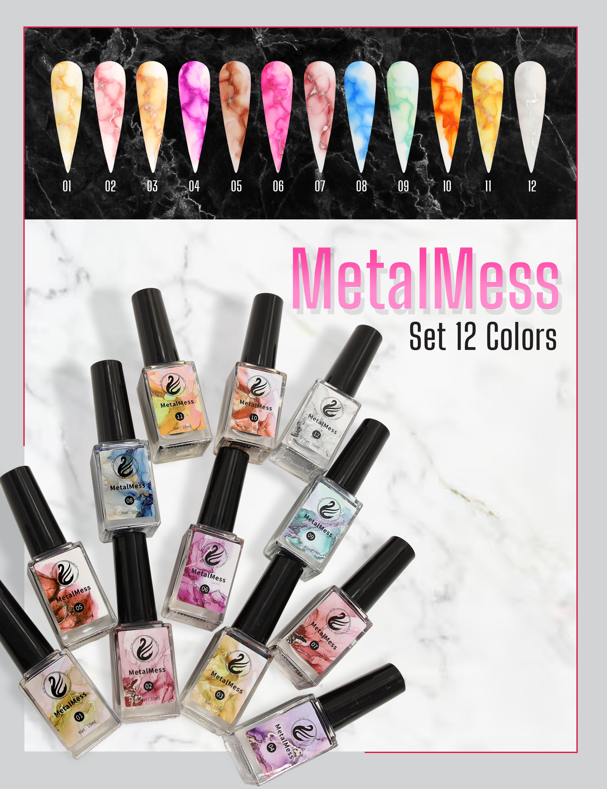 MetalMess - Set 12 Colors