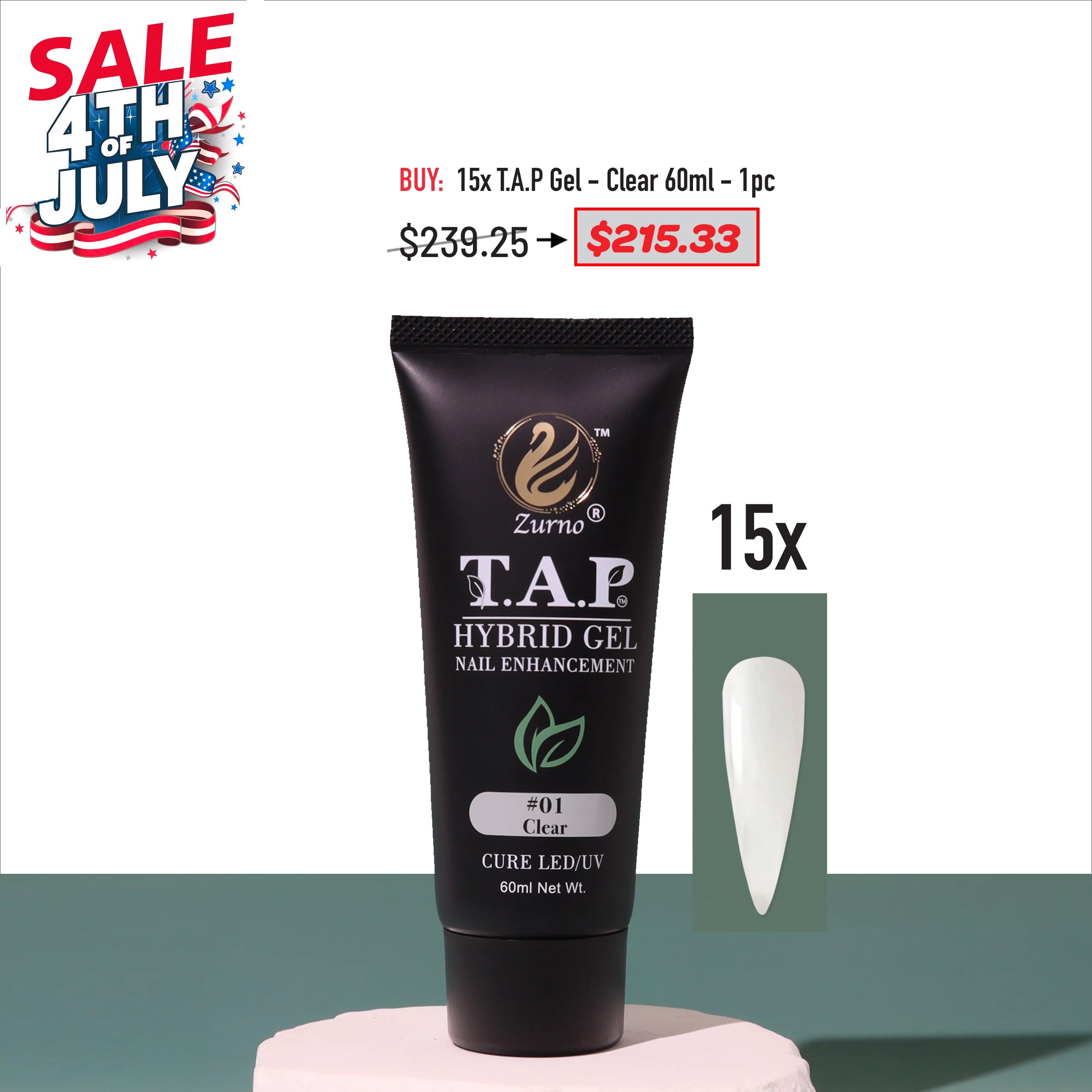 4TH JULY SALE - TAP Gel Natural Pink &amp; Clear Bundles