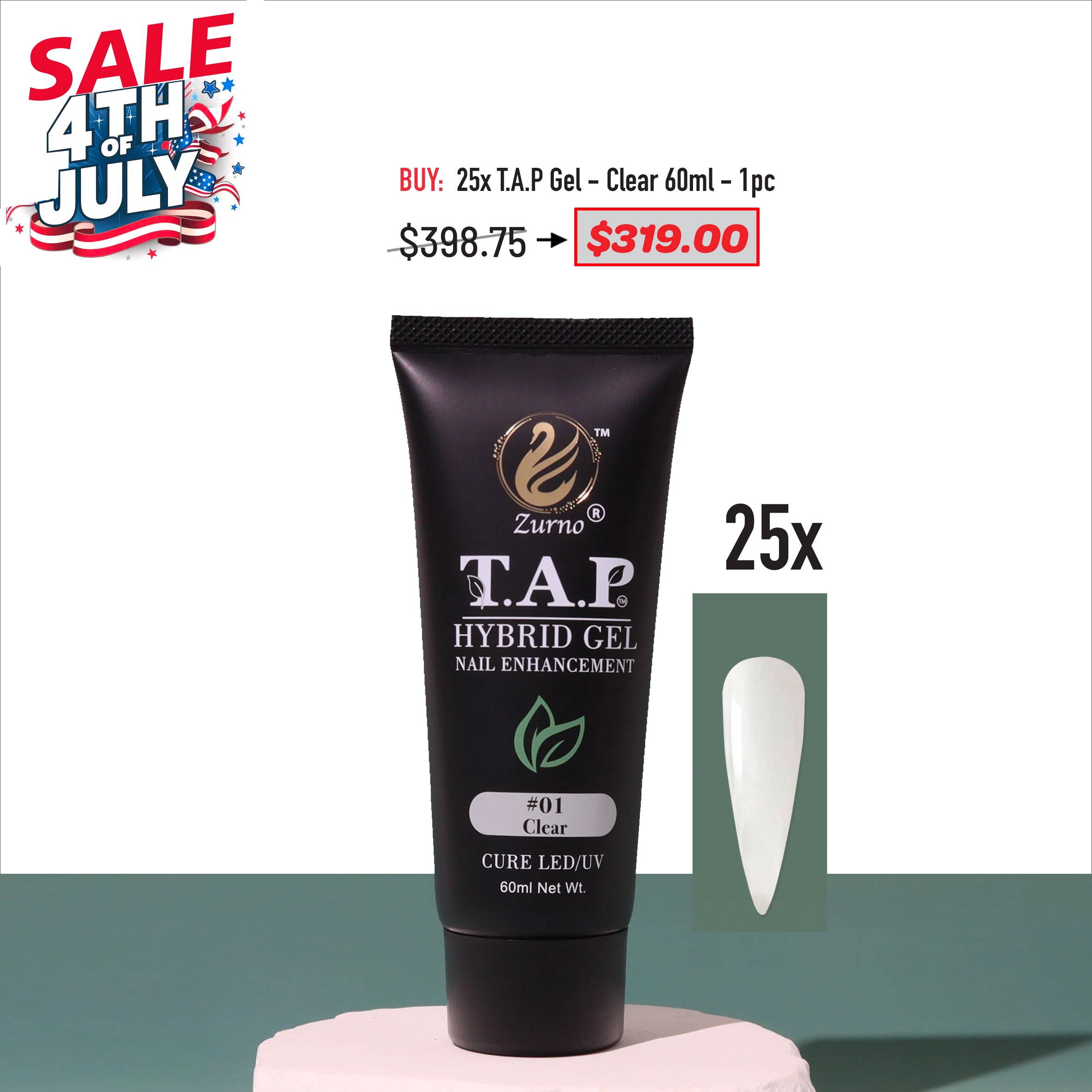 4TH JULY SALE - TAP Gel Natural Pink &amp; Clear Bundles
