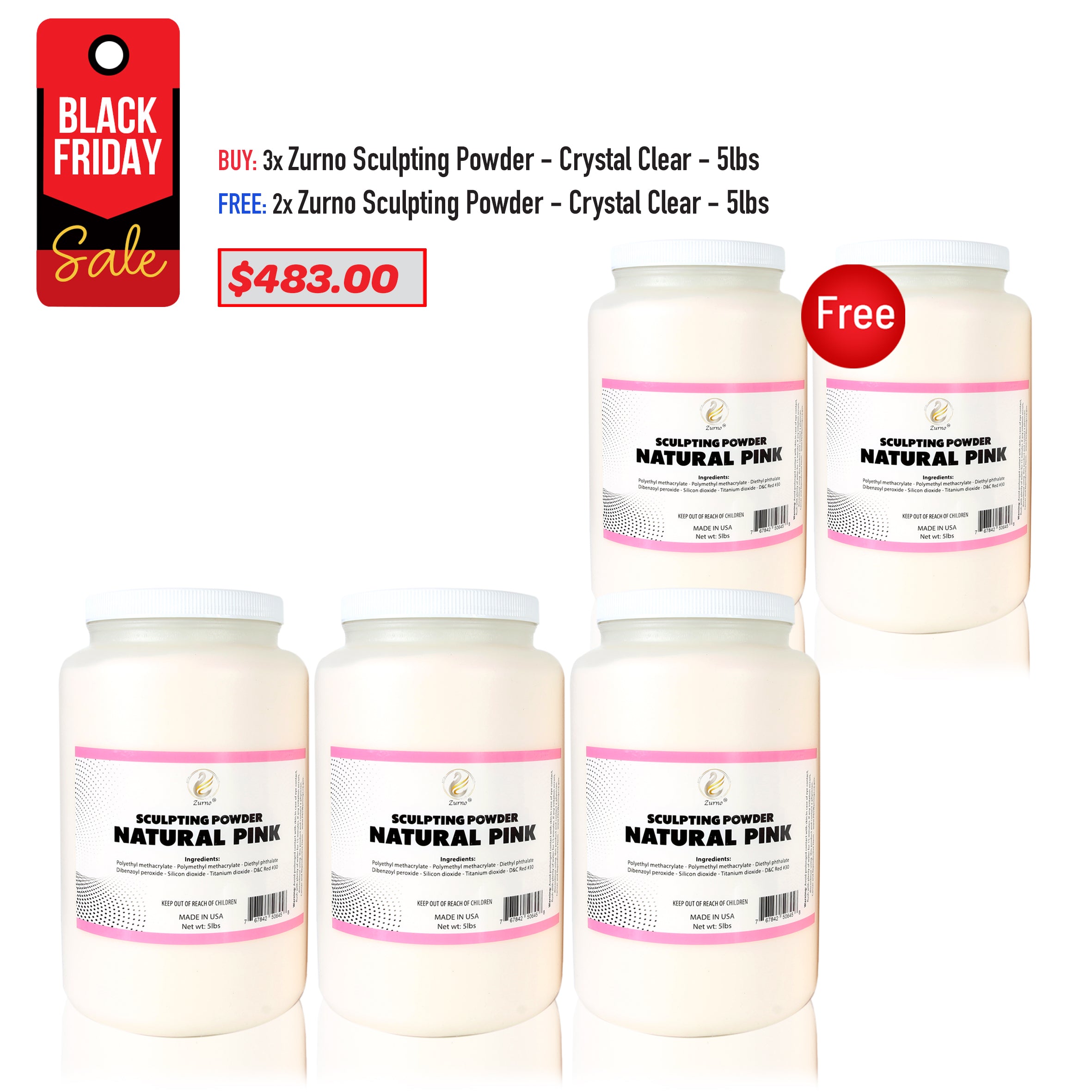 BLACK FRIDAY SALE -  Zurno Sculpting Powder Bundle - 5 lbs