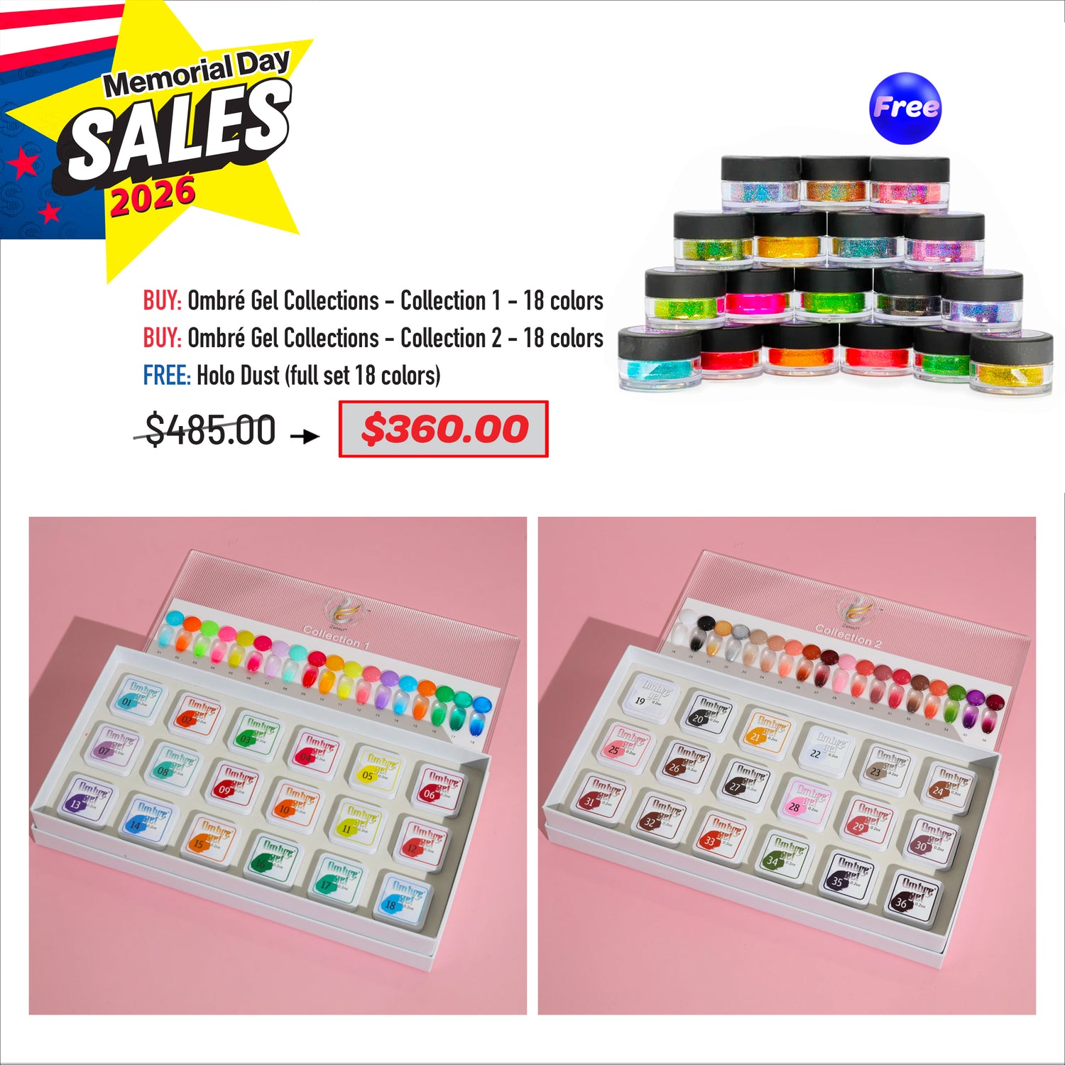 MEMORIAL DAY DEAL - Ombre Gel Bundle