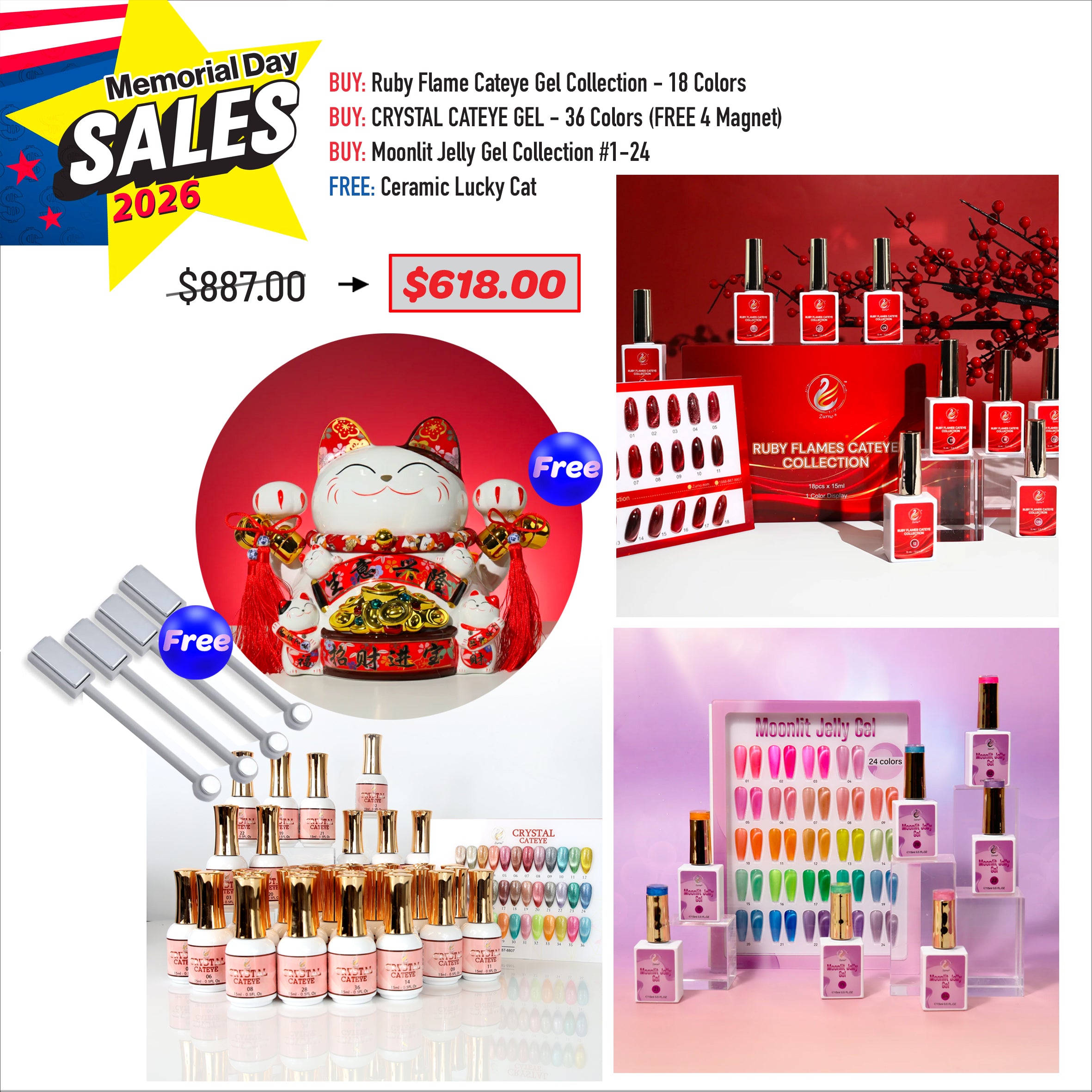 MEMORIAL DAY DEAL - Cateye Gel Bundle