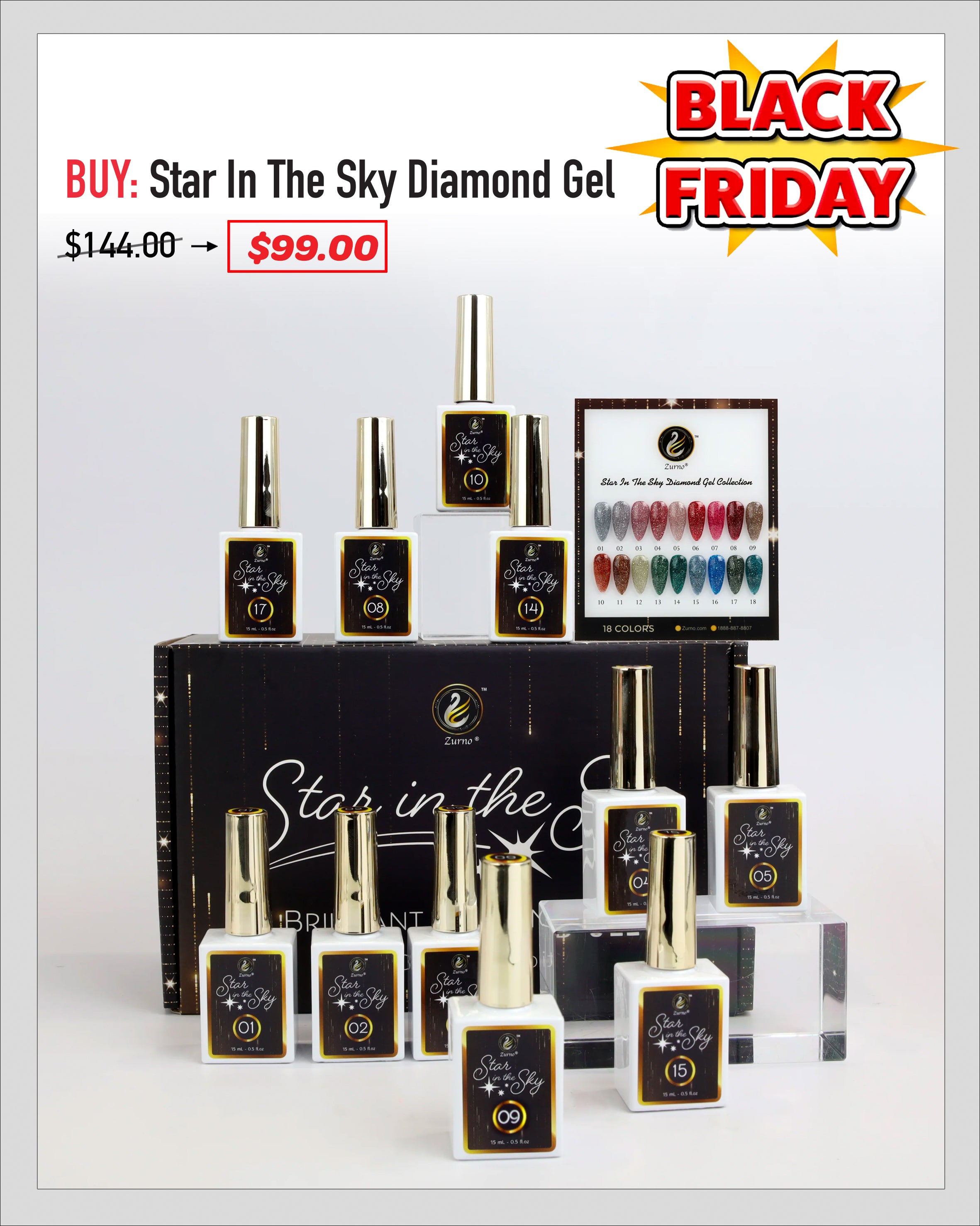 Star In The Sky Diamond Gel - 18 Colors Collection