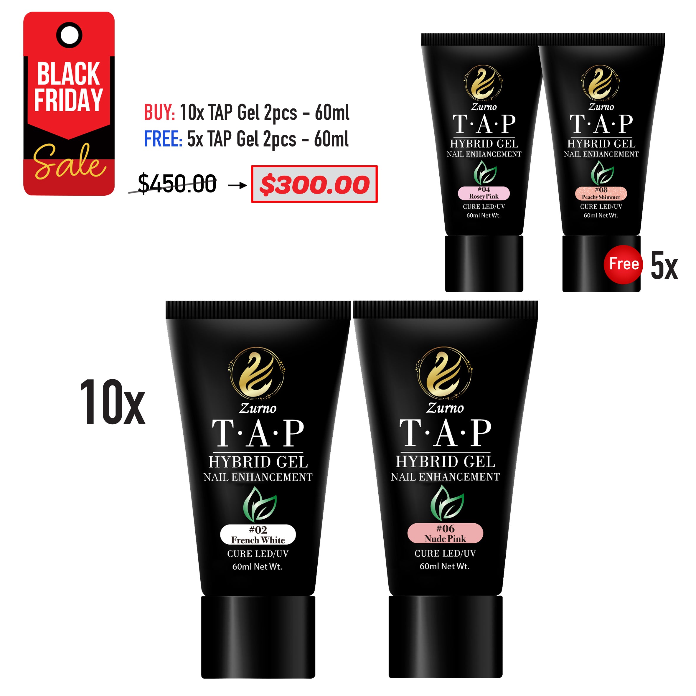 BLACK FRIDAY SALE - T.A.P - 60ml tube Bundle