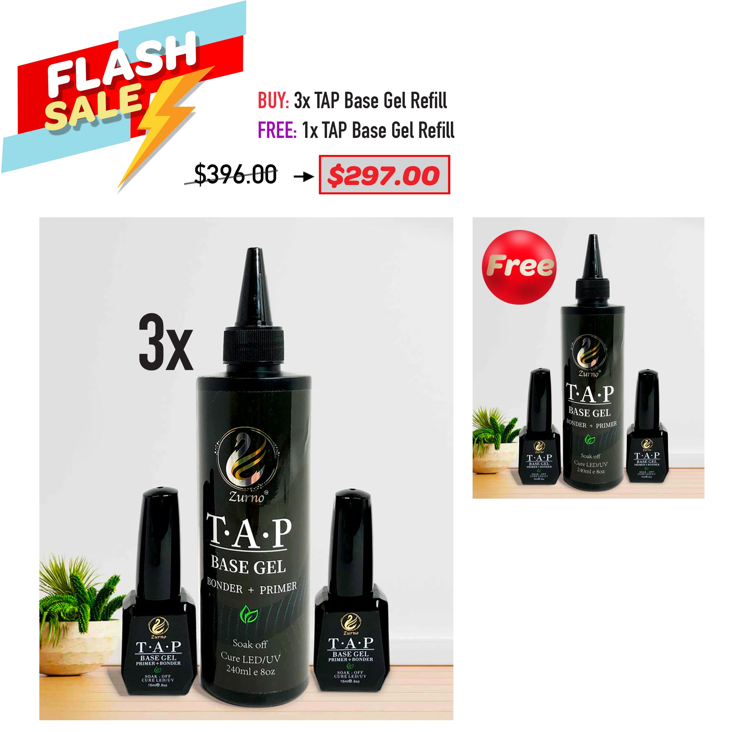 FLASH SALE - T.A.P Base &amp; Top Refill Size Bundles