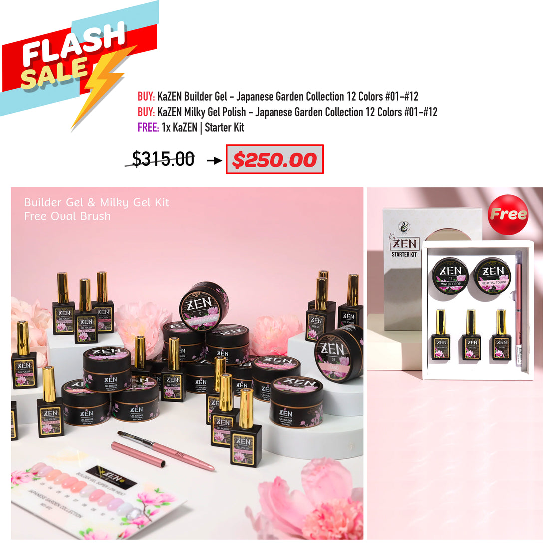 FLASH SALE - KAZEN Builder Gel Individual Bundles