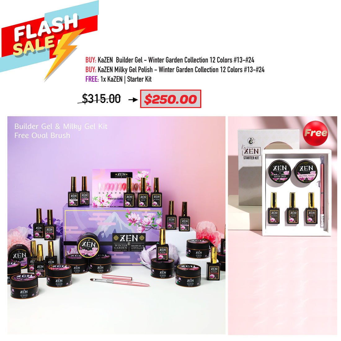 FLASH SALE - KAZEN Builder Gel Individual Bundles