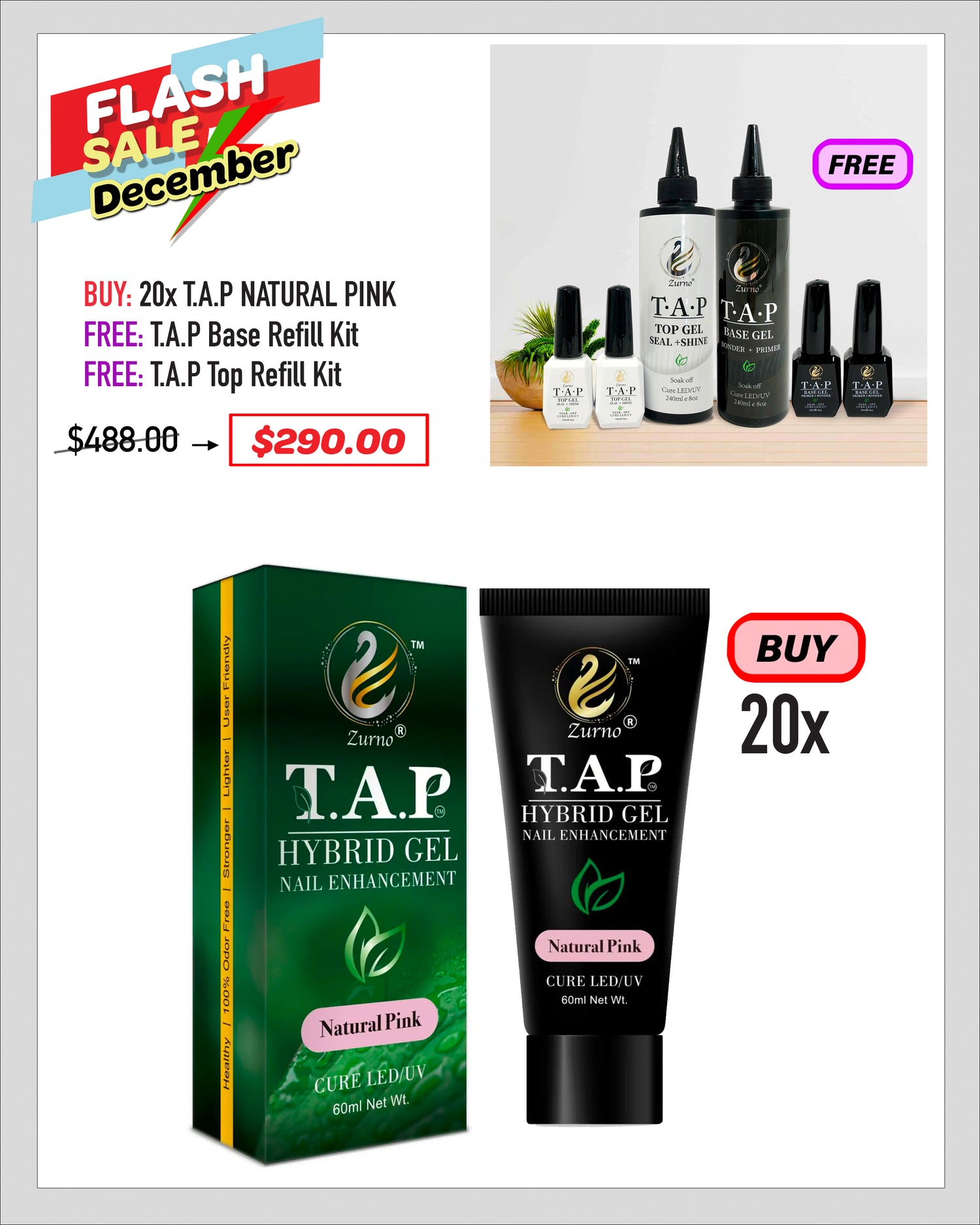 FLASH SALE - T.A.P - Natural Pink Gel Bundle