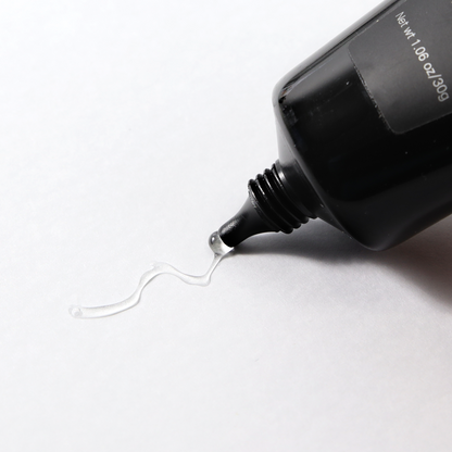 Thick, flexible texture of Uniflex Gel being squeezed out, showing its sculptable consistency for 3D nail art designs