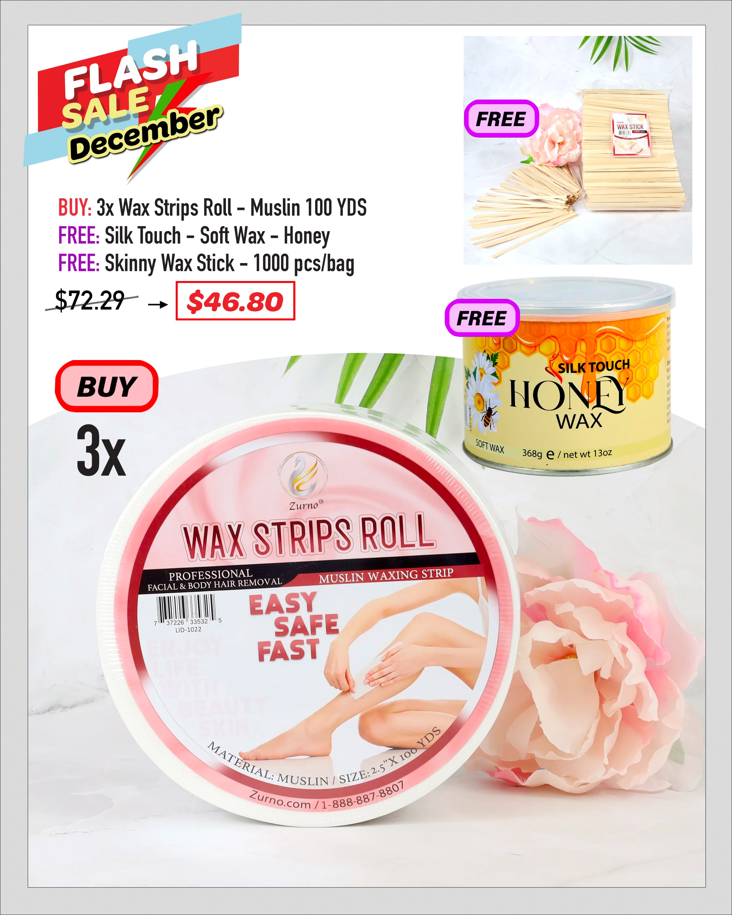 FLASH SALE - Wax Strips Roll Bundle