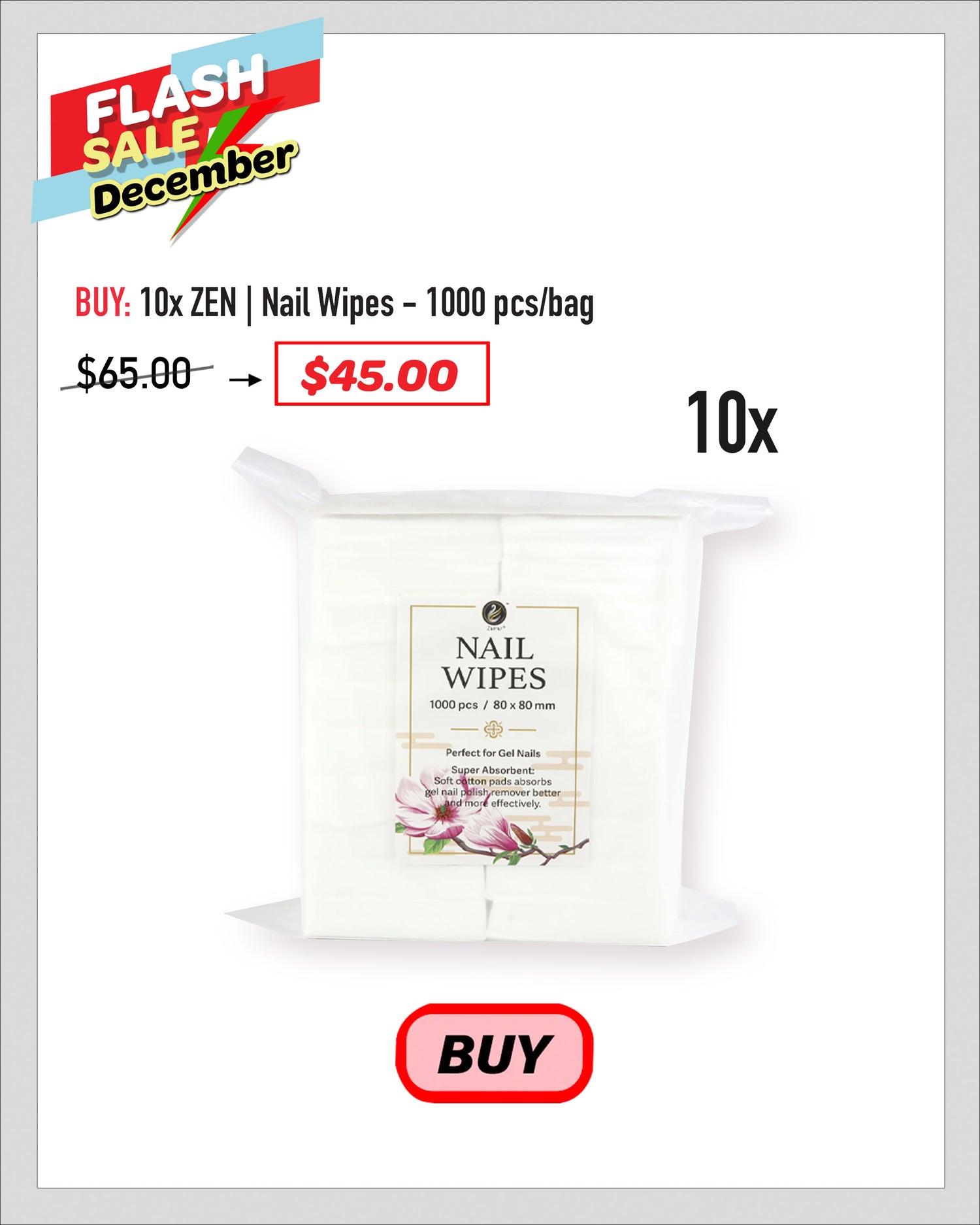 FLASH SALE - ZEN - Nail Wipes Bundle