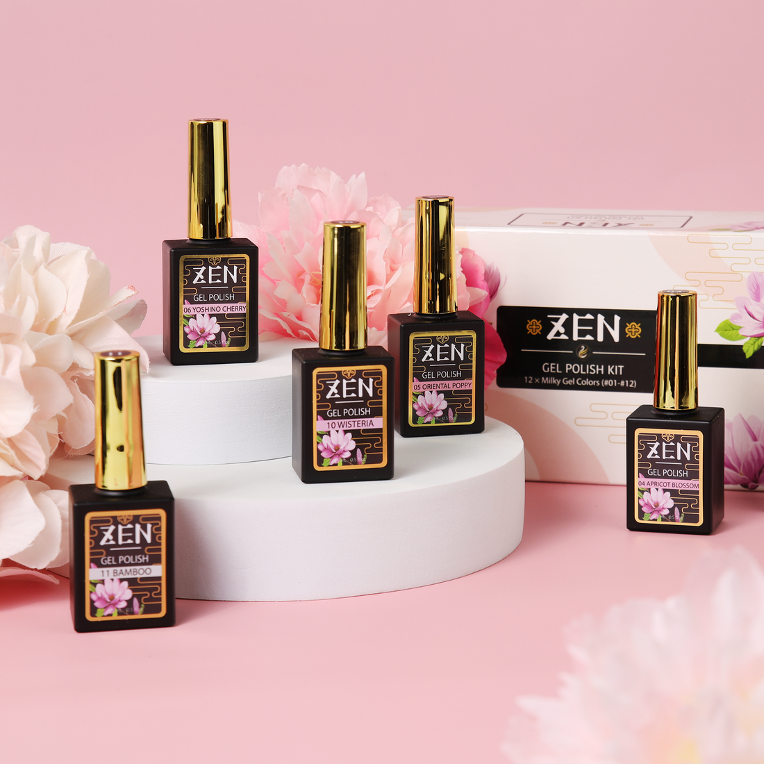 Zen Milky Gel Polish Japanese Garden Collection – professional gel polish with a smooth, milky finish. Perfect for creating flawless, long-lasting manicures and nail enhancements.
