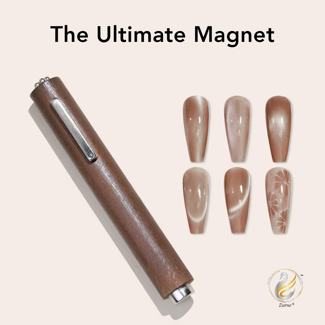 Zurno The Ultimate Cat Eye Magnet –professional tool for creating bold, dynamic cat eye gel nail effects with precise control and strong magnetic pull.