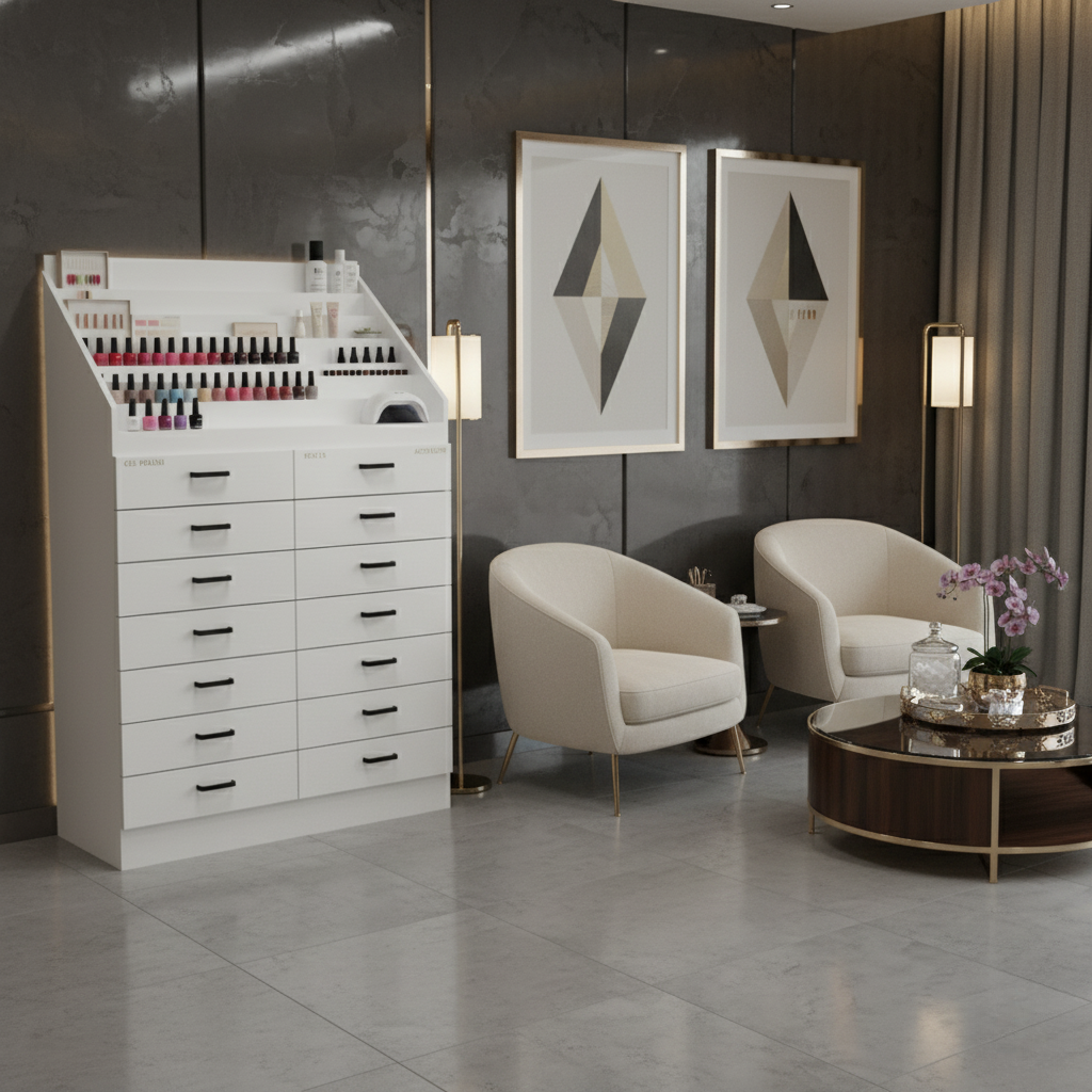 Nail Polish Storage &amp; Display Cabinet - PICK UP ONLY