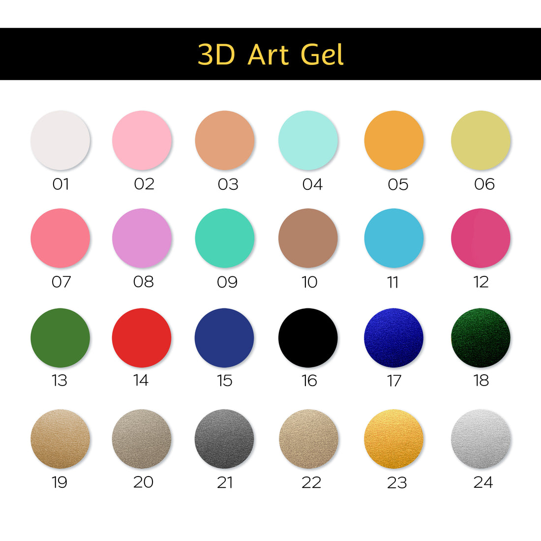 3D Nail Art - 24 Colors Collection