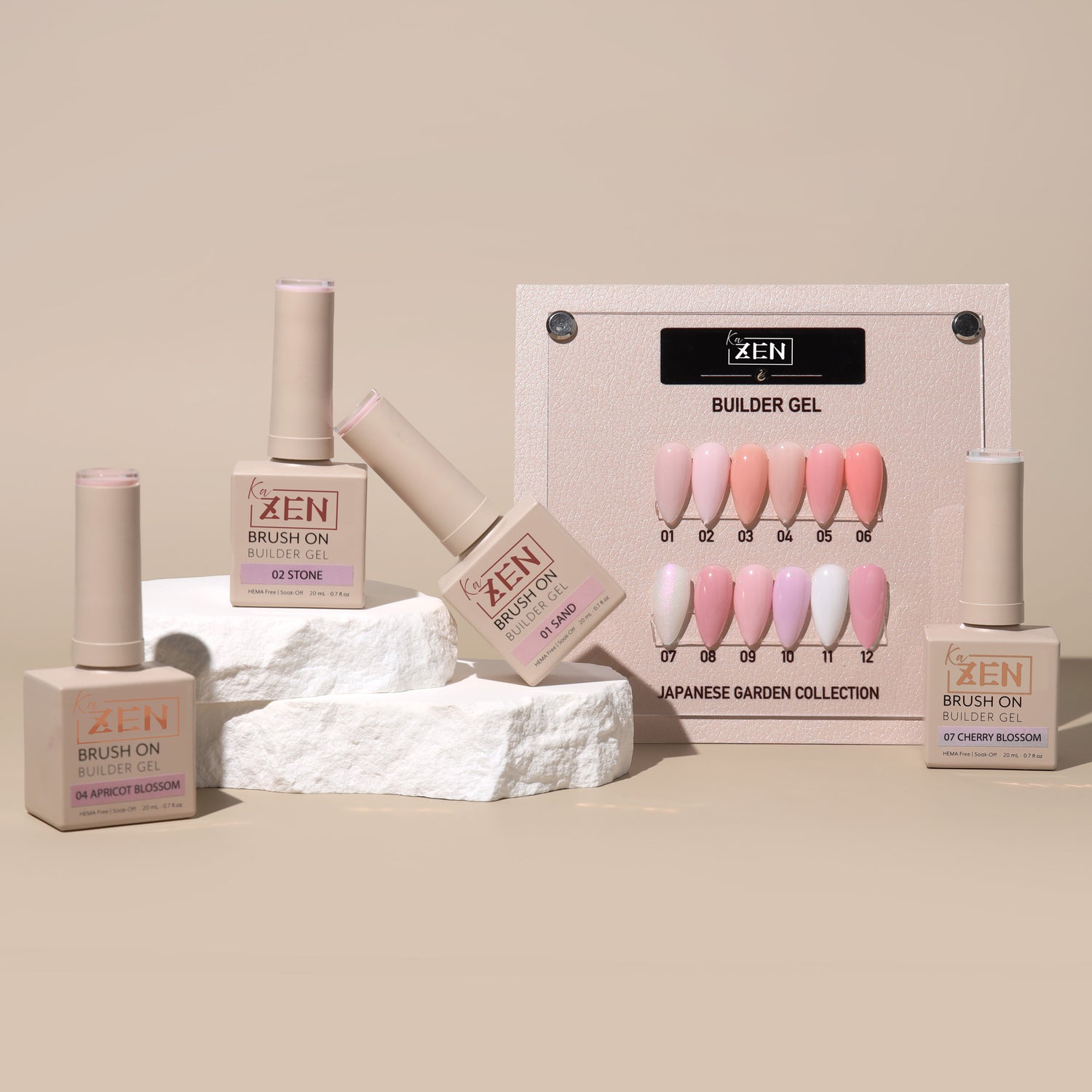 KaZEN | Brush-on Builder Gel - 12 Colors