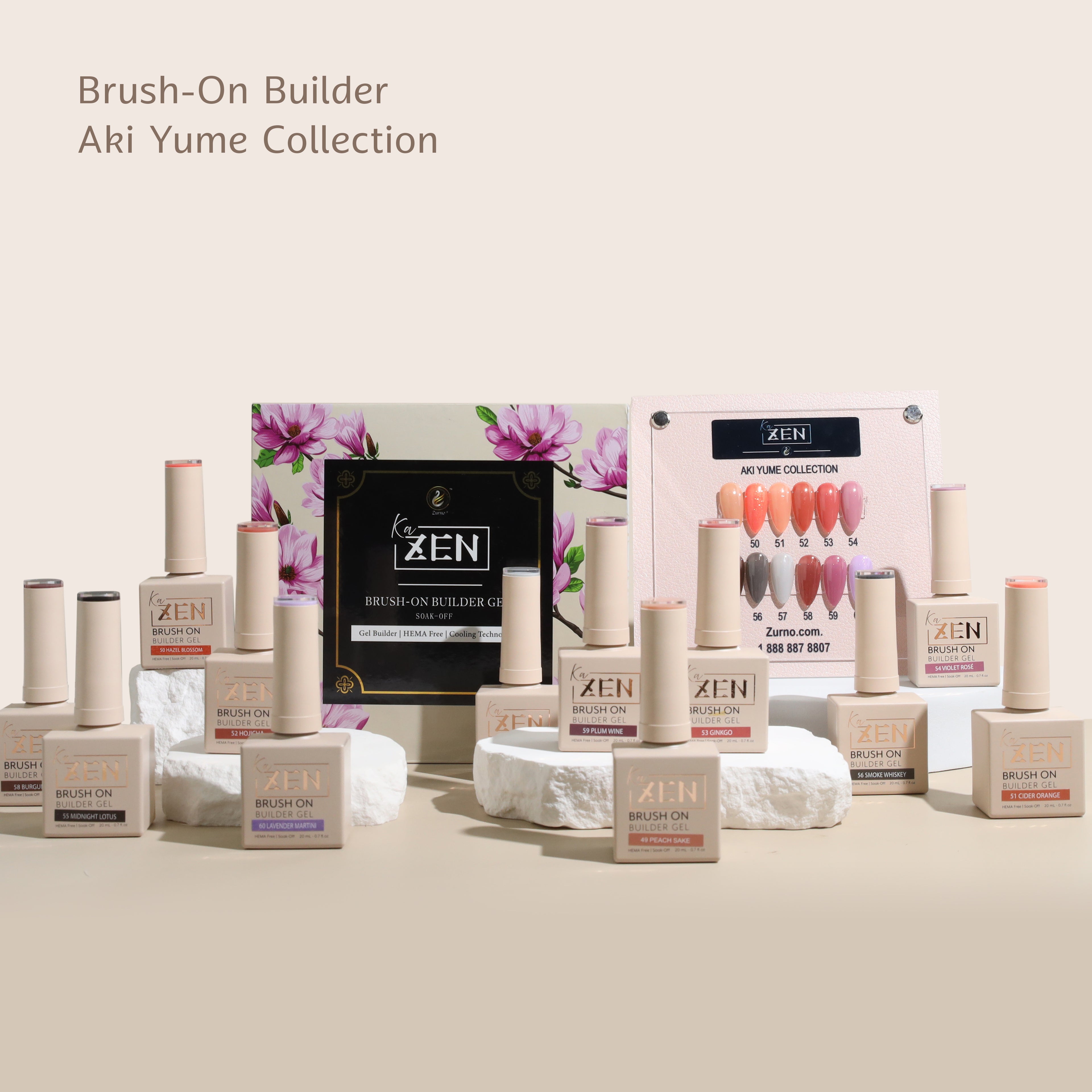 KaZEN | Brush-on Builder Gel - 12 Colors