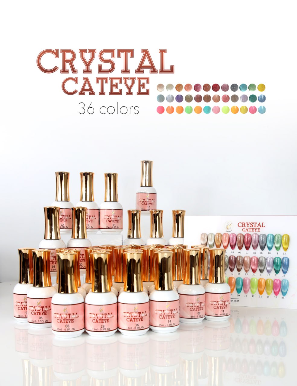 CRYSTAL CATEYE GEL - 36 Colors (FREE 4 Magnet)