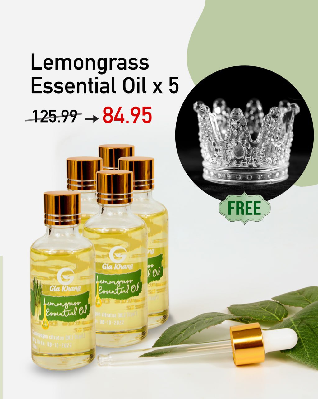 TINH DẦU SẢ CHANH GIA KHANG - Lemongrass Essential Oil